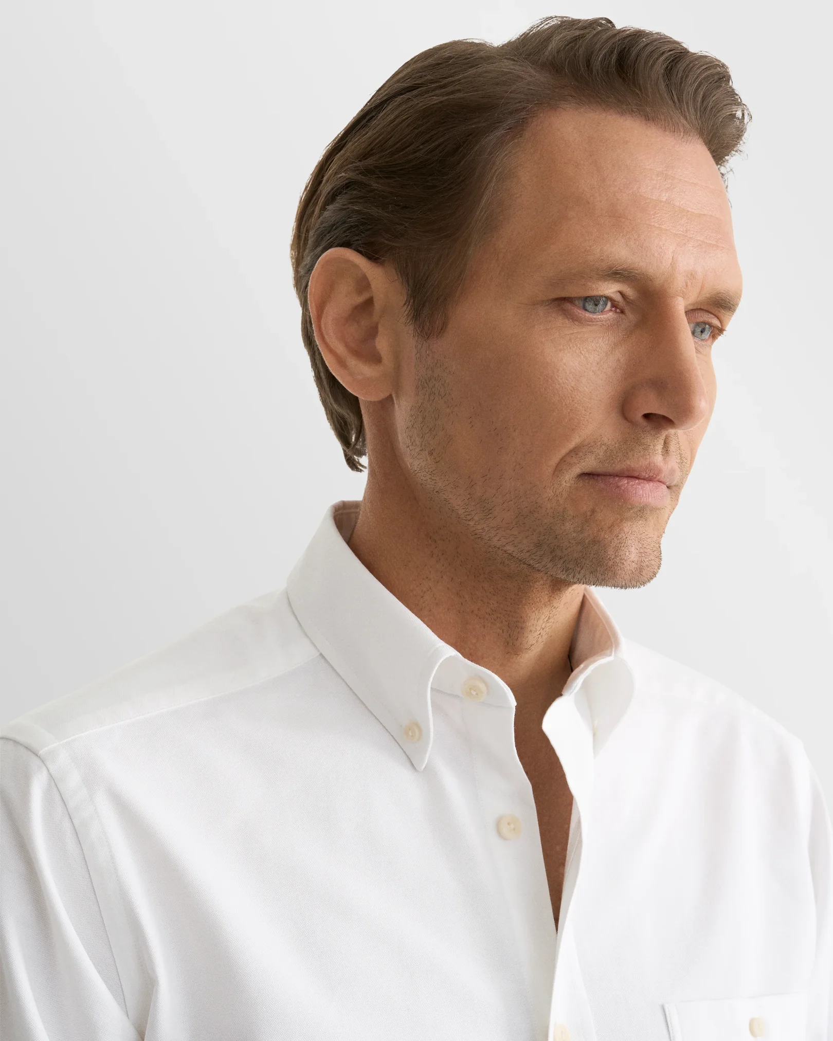 Eton - white solid oxford shirt