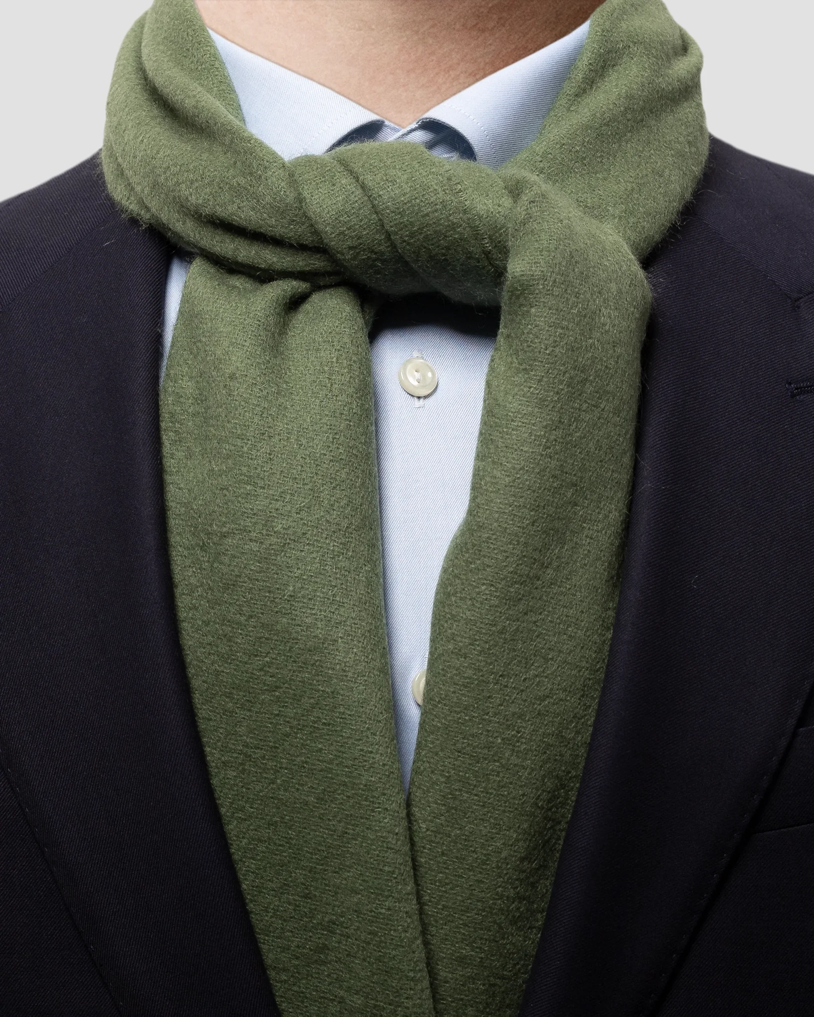 Eton - green solid cashmere scarf