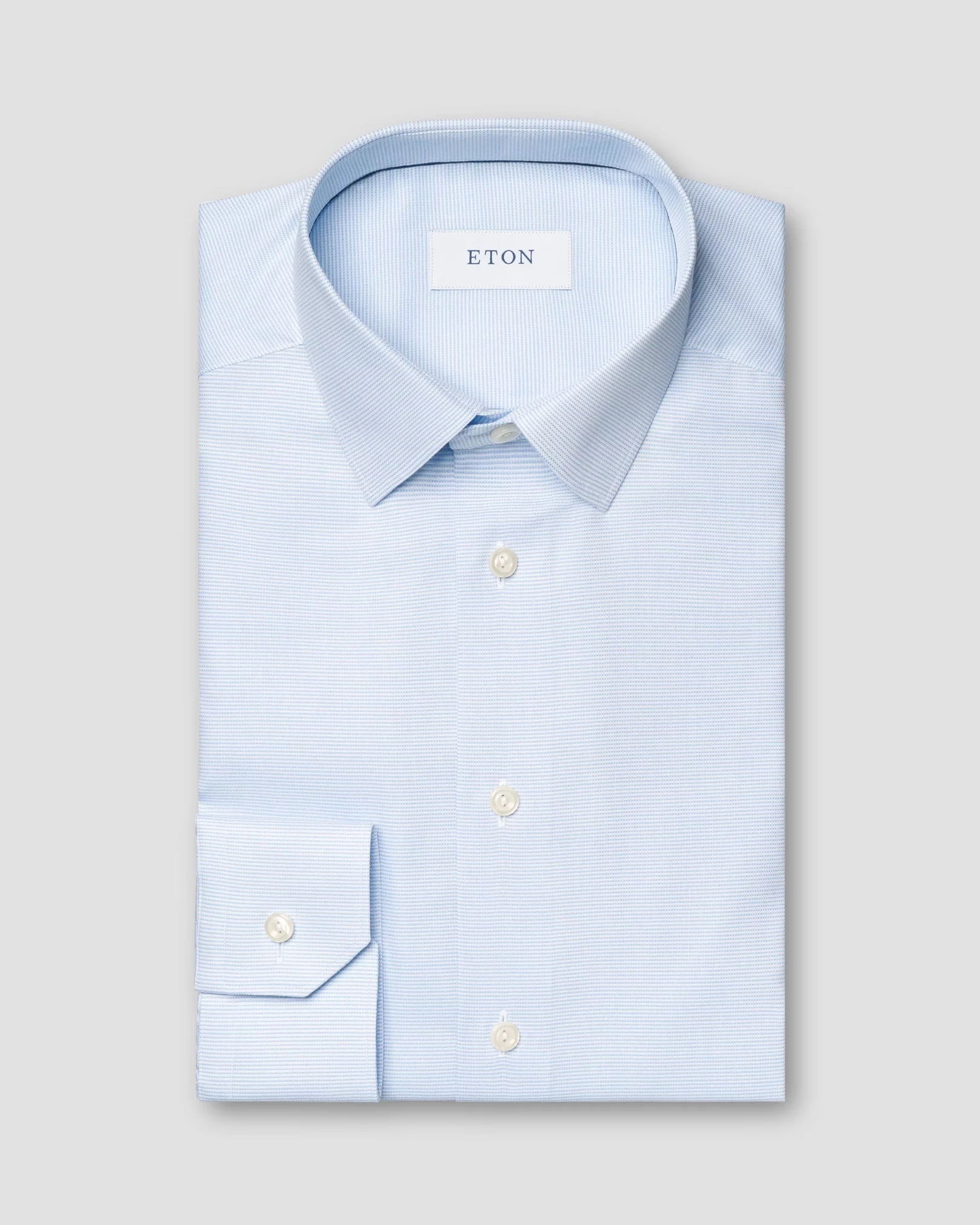 Eton - solid light blue ponited shirt