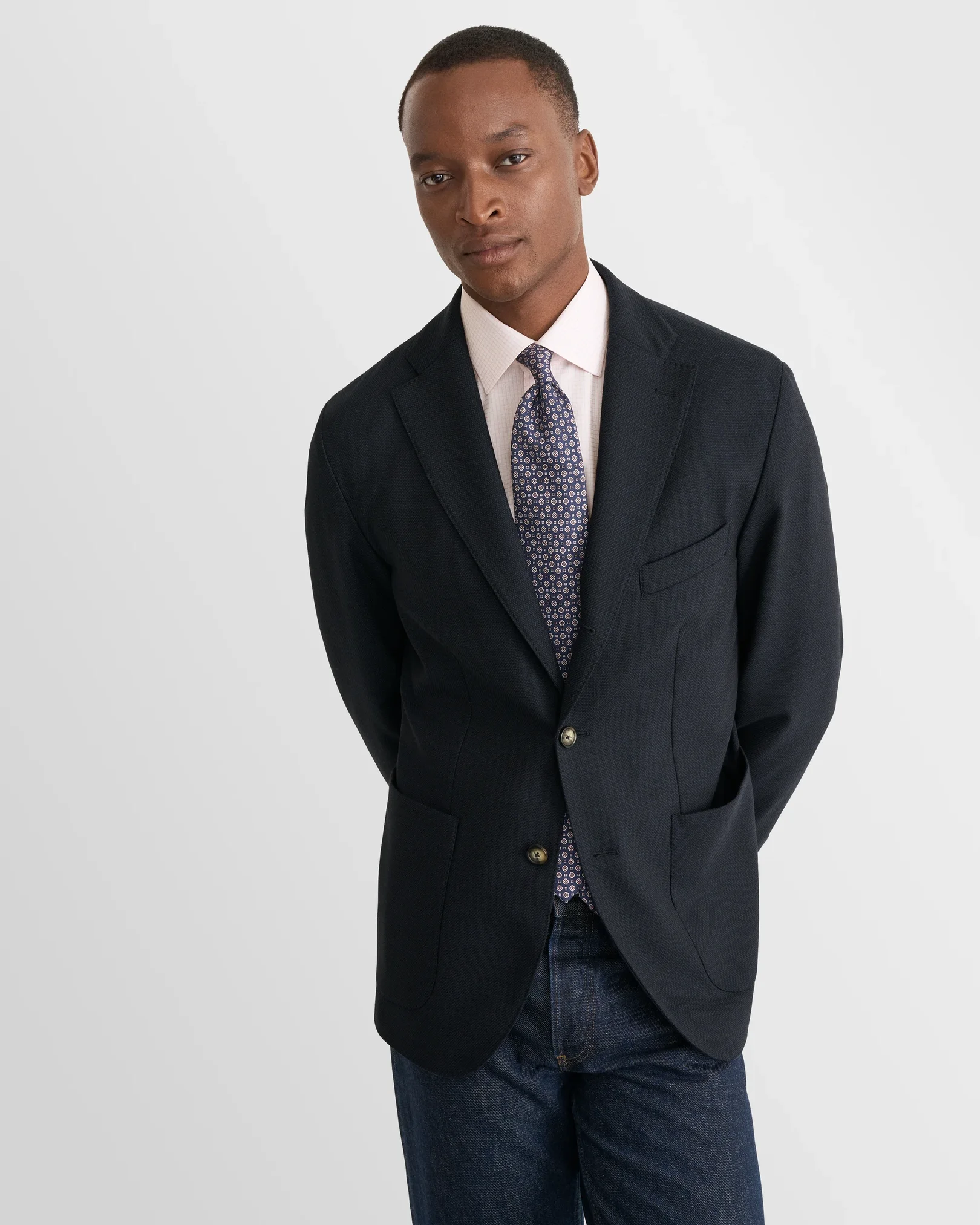 Eton - pink checked supima shirt cut away single contemporary