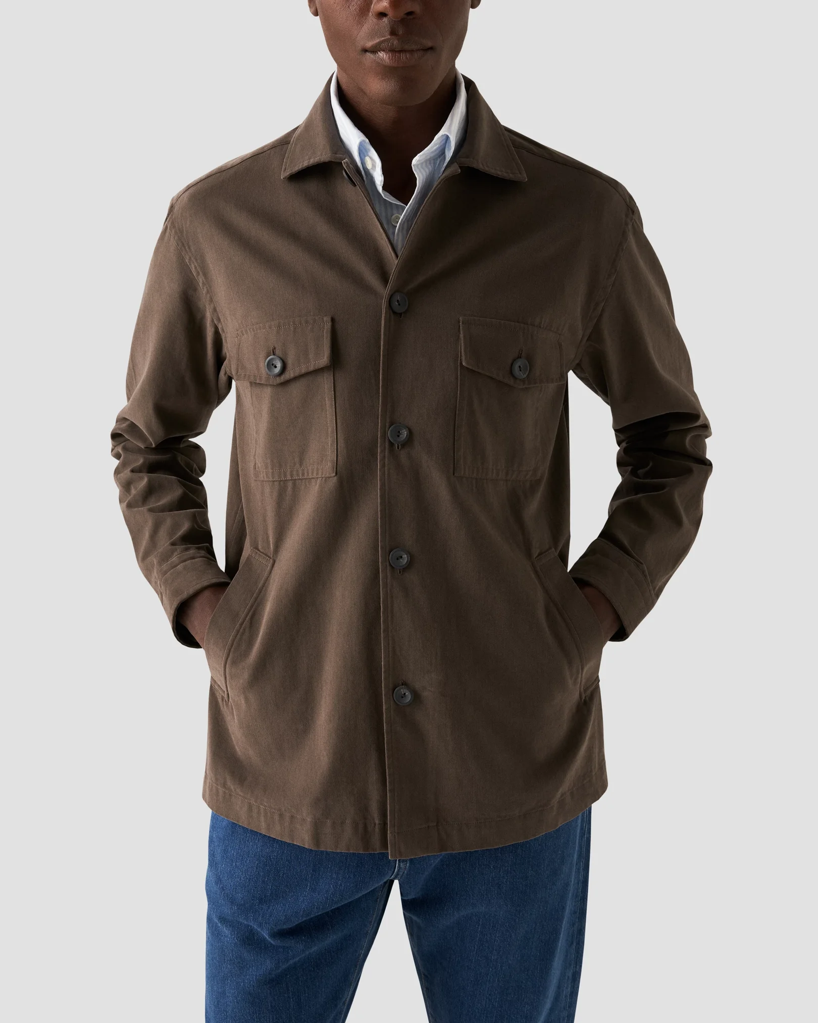 Eton - brown moleskin overshirt