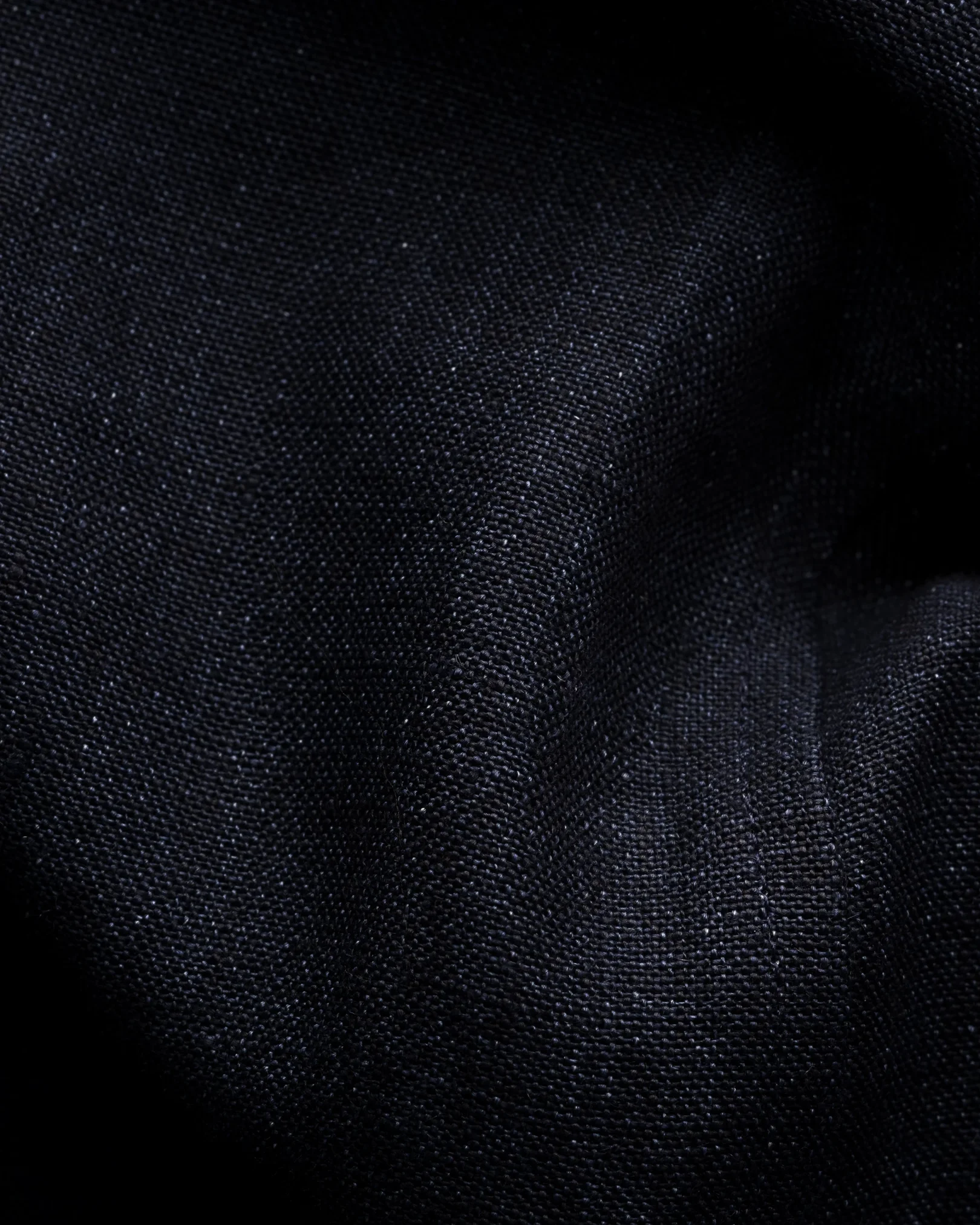 Eton - navy blue turndown linen overshirt