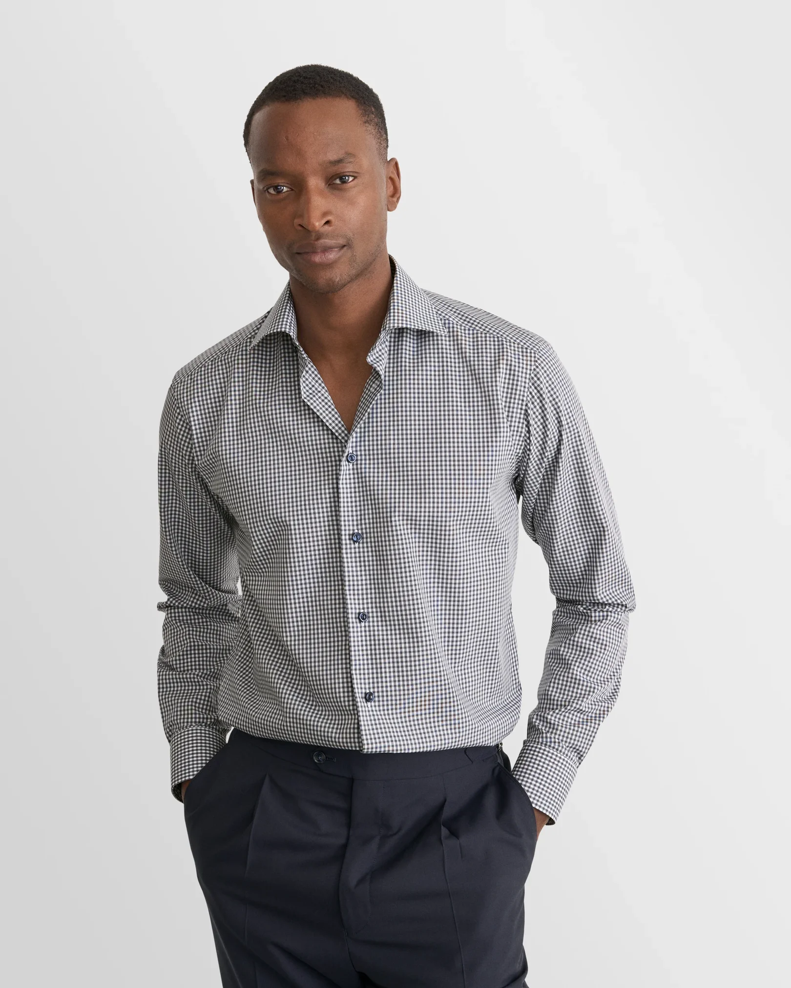 Eton - Fine Check Poplin Shirt