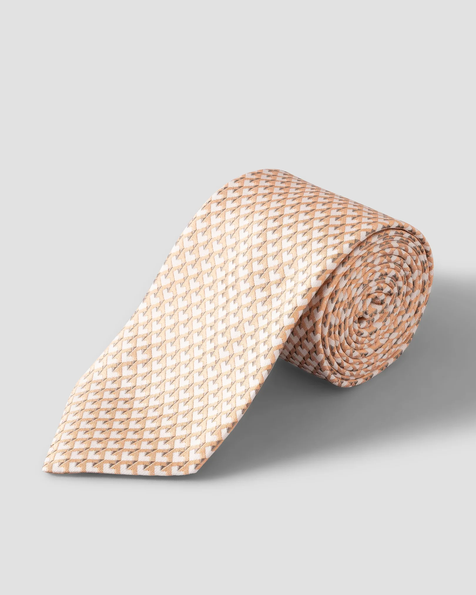 Eton - woven orange silk tie