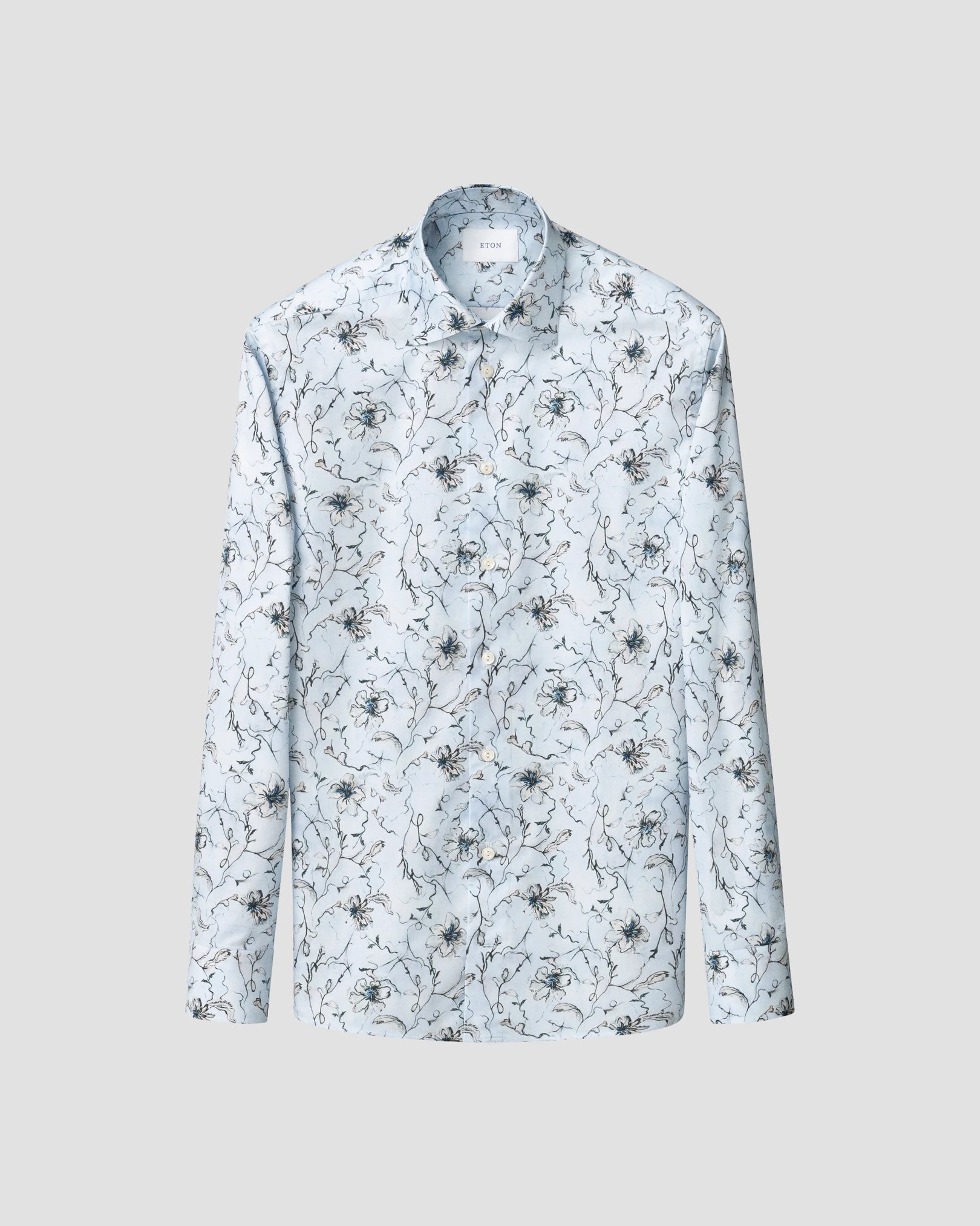 Eton - light blue floral signature cutaway