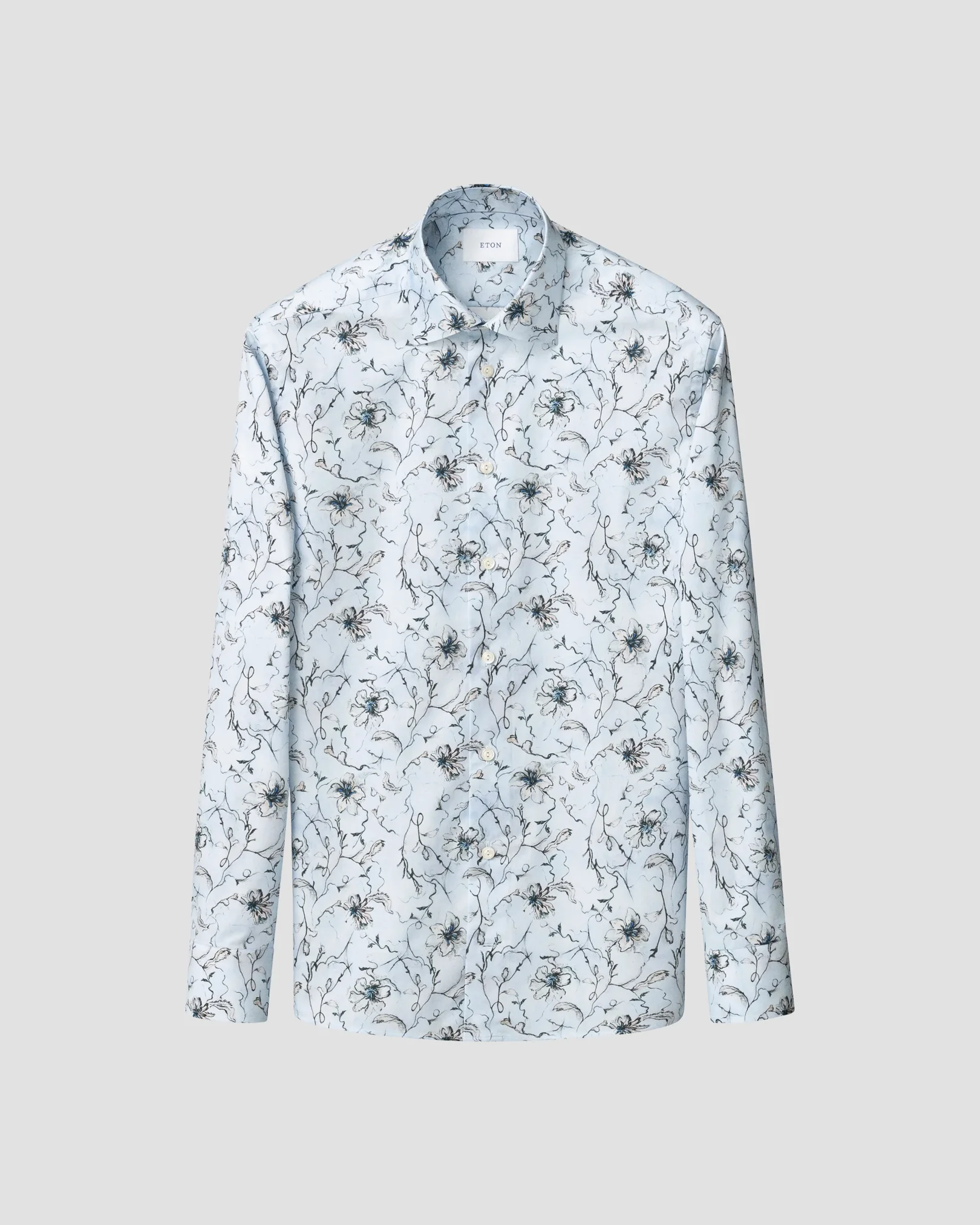 Eton - light blue floral signature cutaway