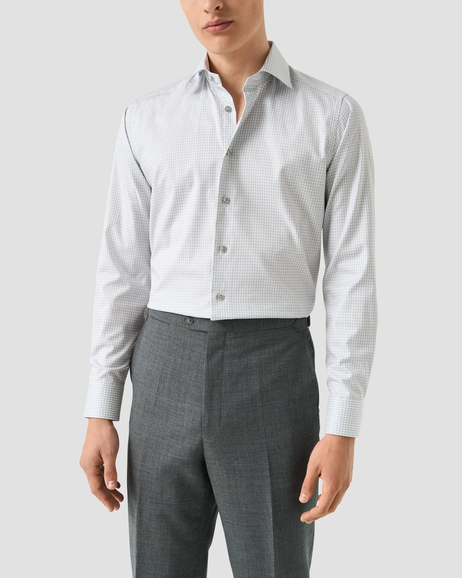 Eton - check cotton tencel lyocell shirt