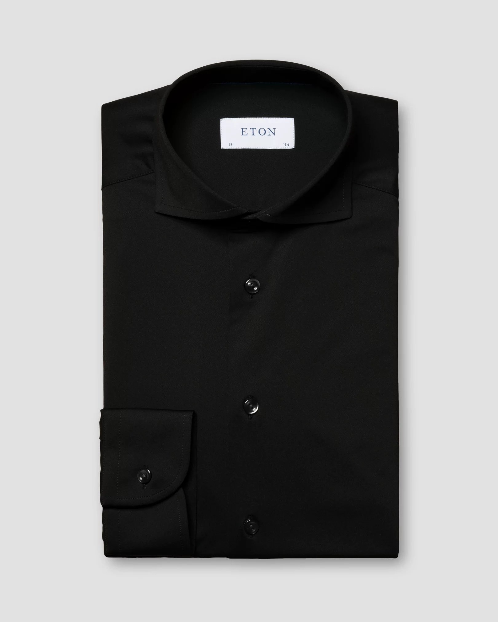 Schwarzes Hemd aus Vier-Wege-Stretch