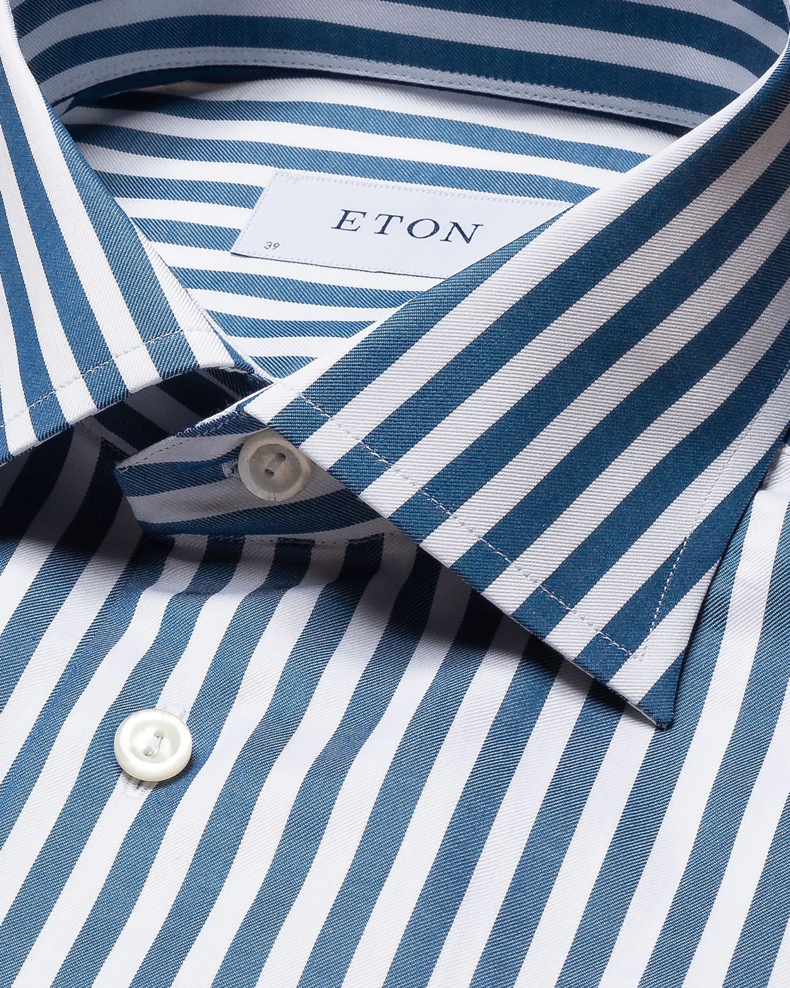 Eton - dark blue signature twill cutaway shirt