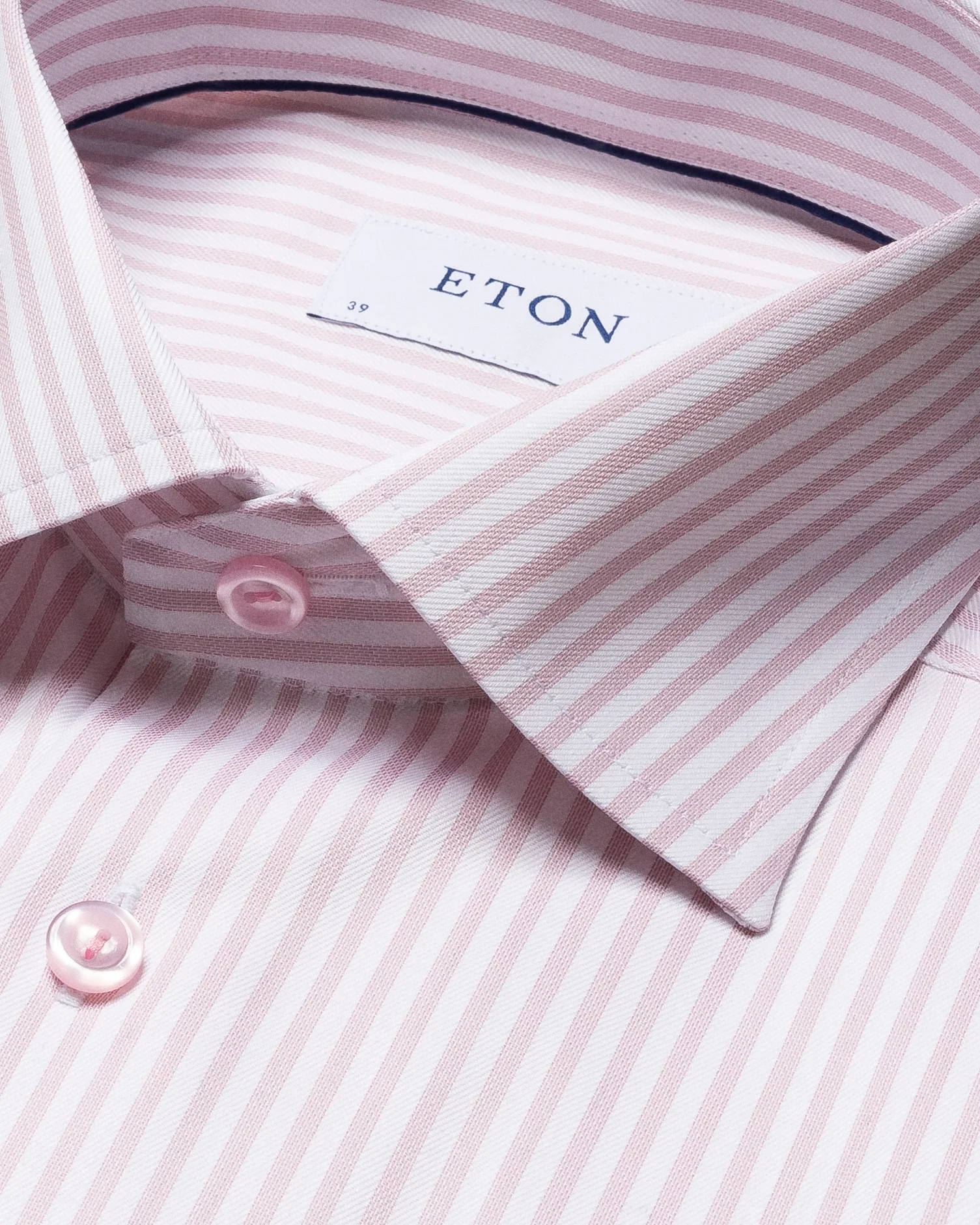 Eton - pink striped signature twill shirt
