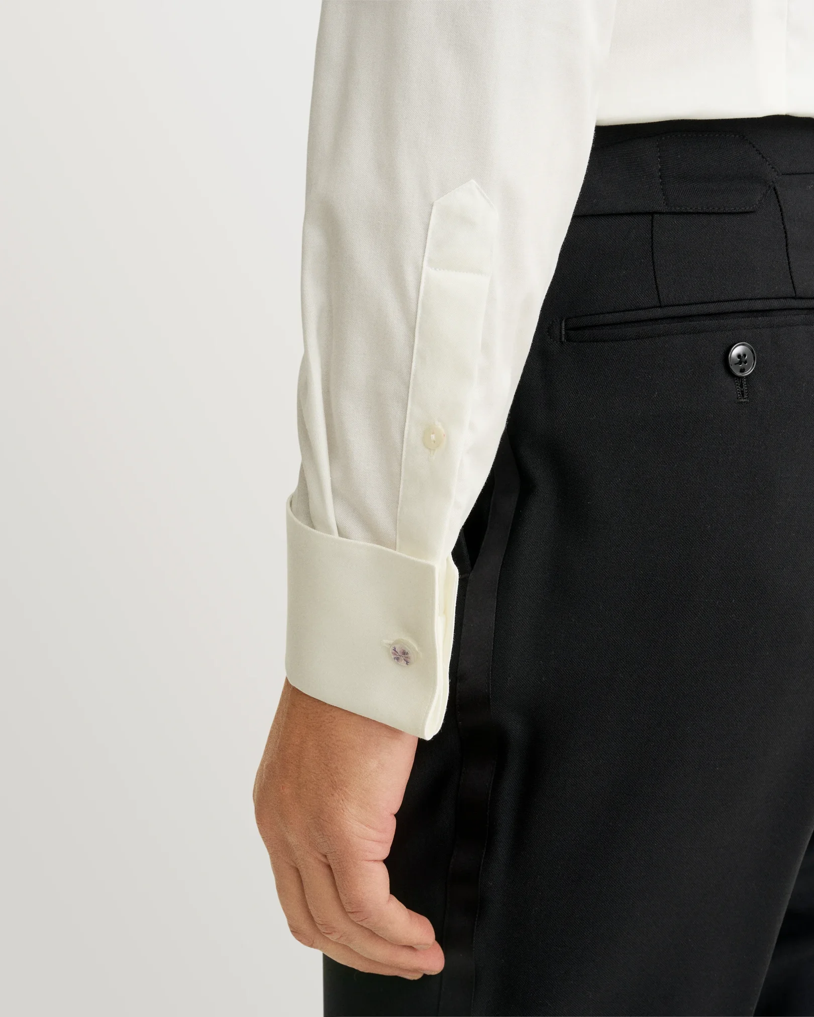 Eton - white fly front signature twill shirt