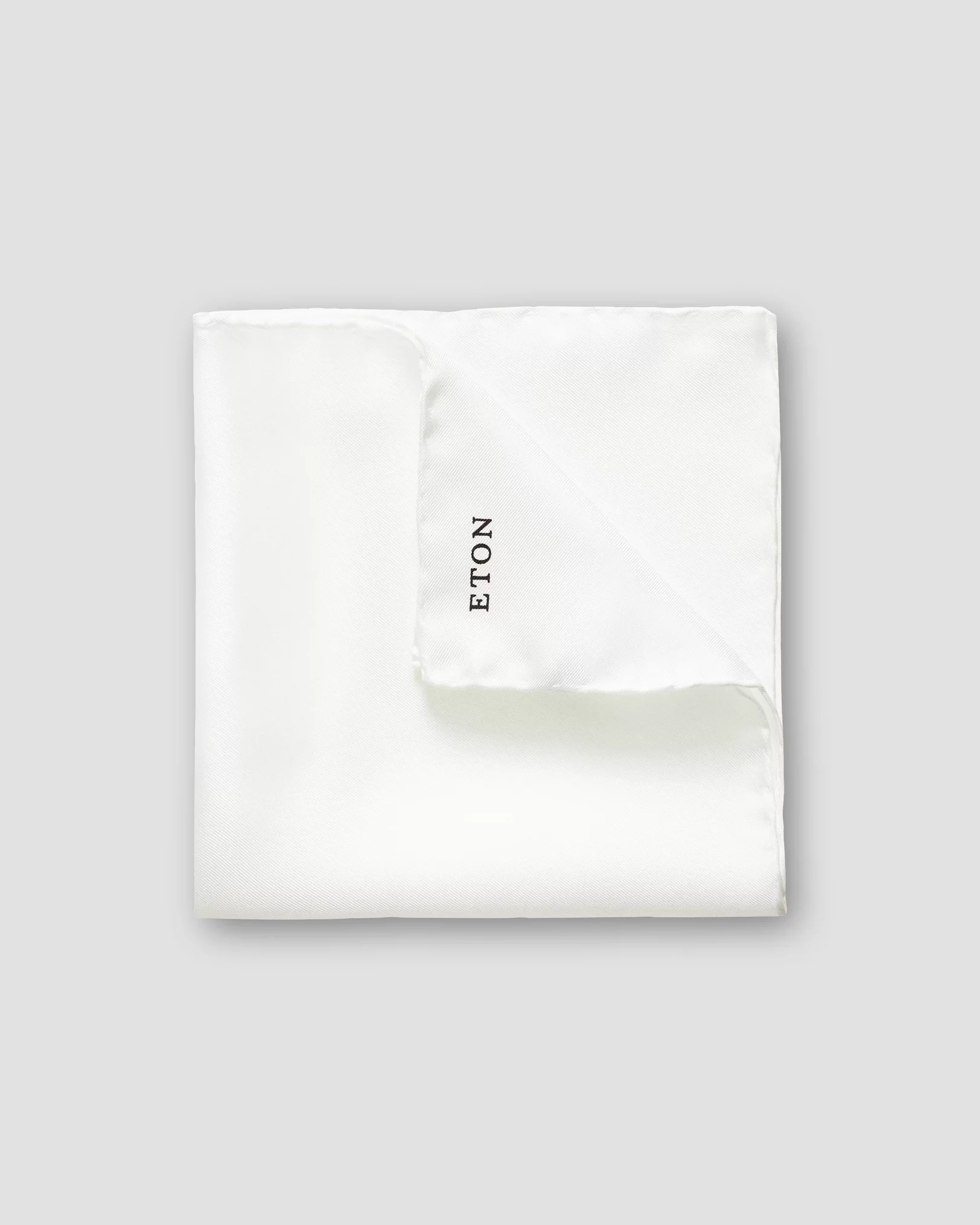 Eton - white silk pocket square