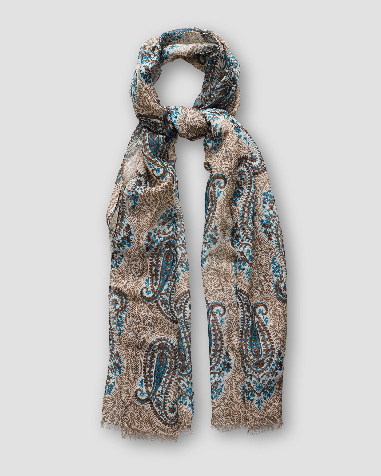Eton - beige bold paisley scarf
