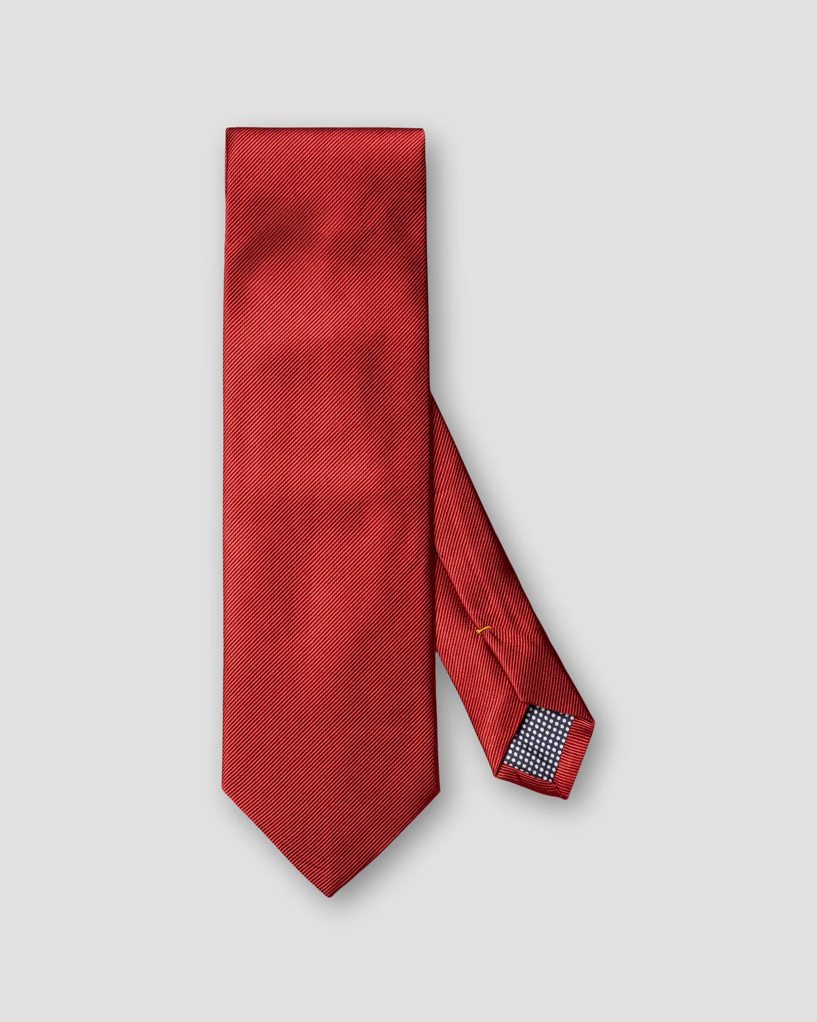 Eton - red solid silk twill tie