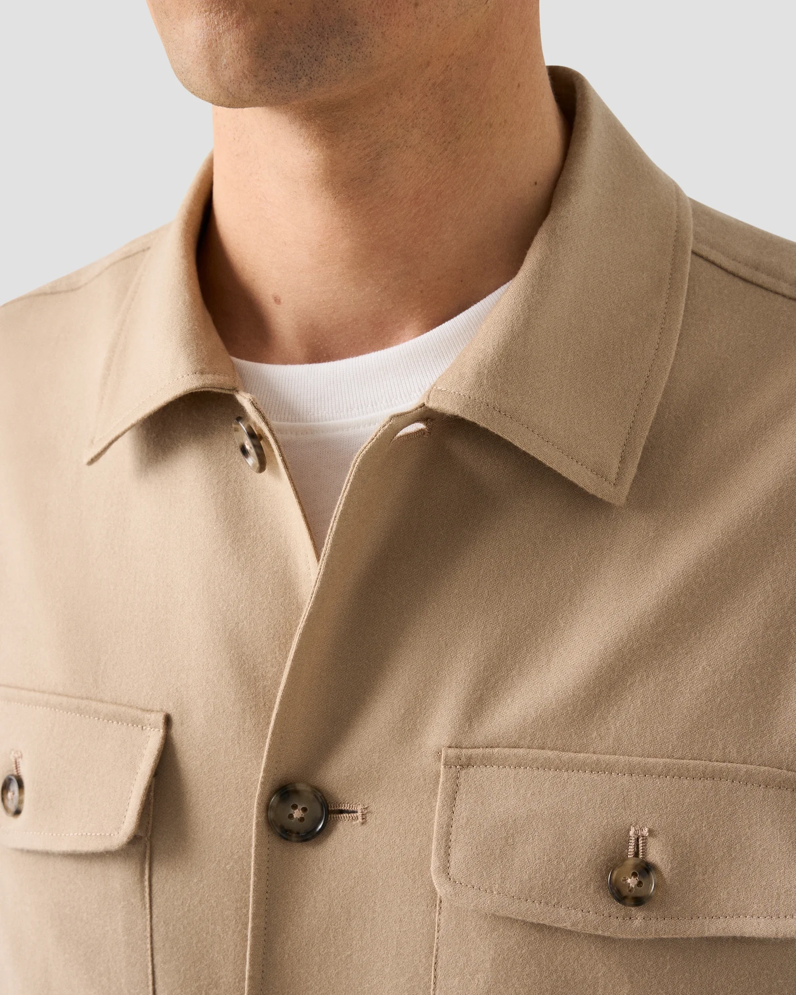 Eton - wool four pocket overshirt