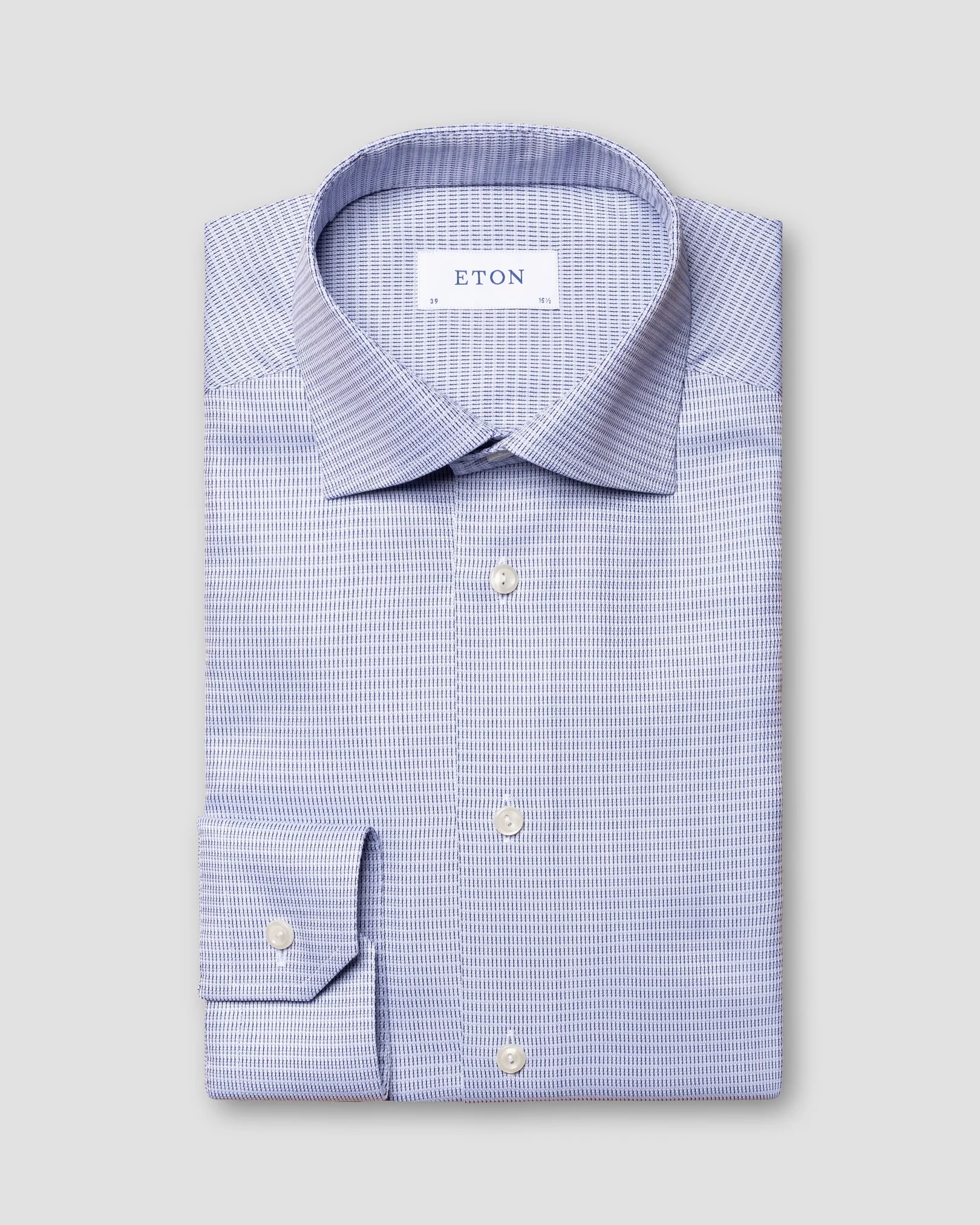 Eton - light blue signature twill light weave