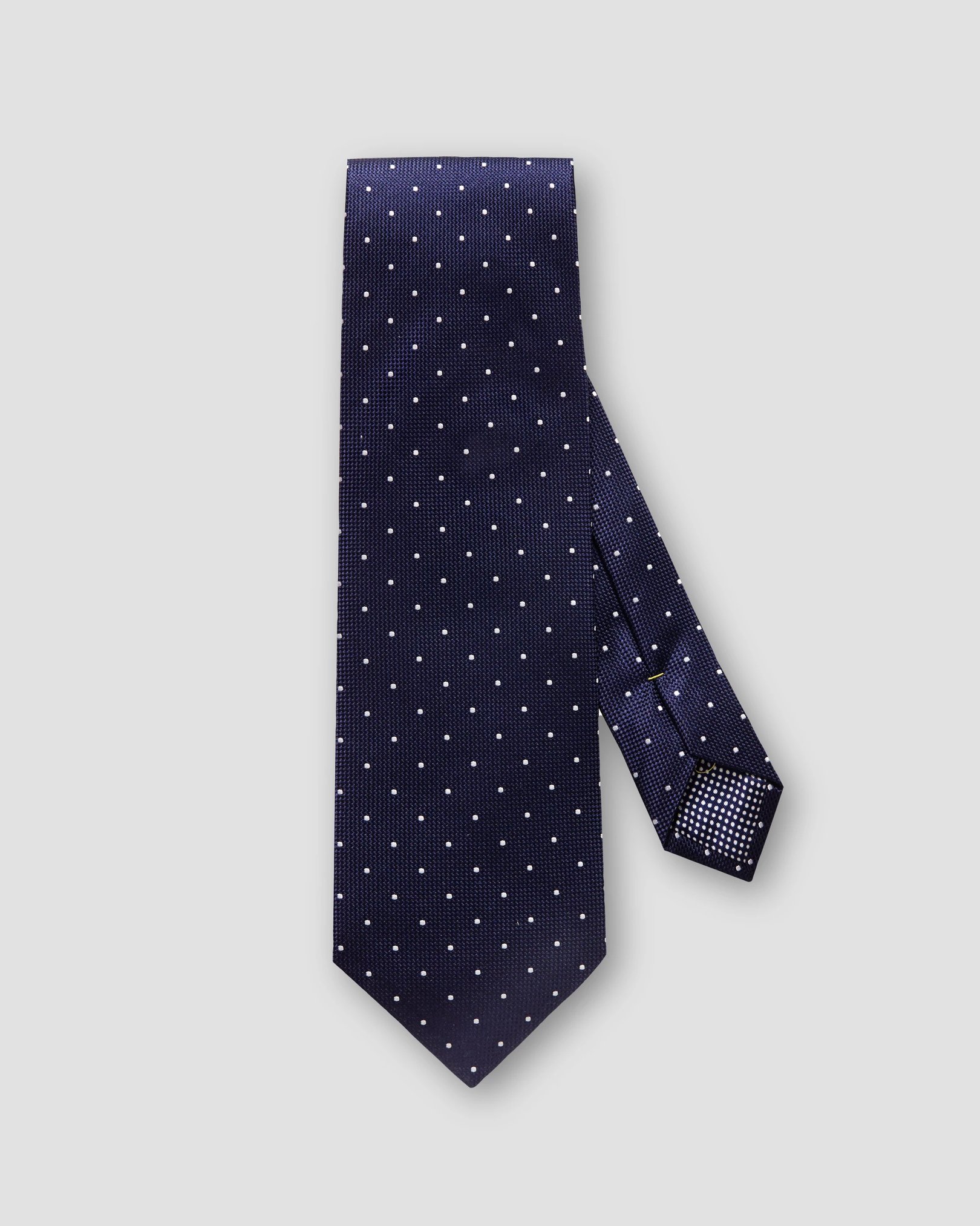 Eton - navy polka dot silk tie