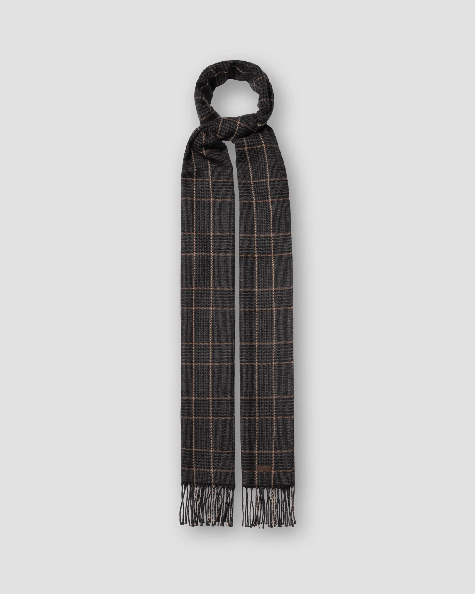 Eton - black prince of wales merino wool scarf