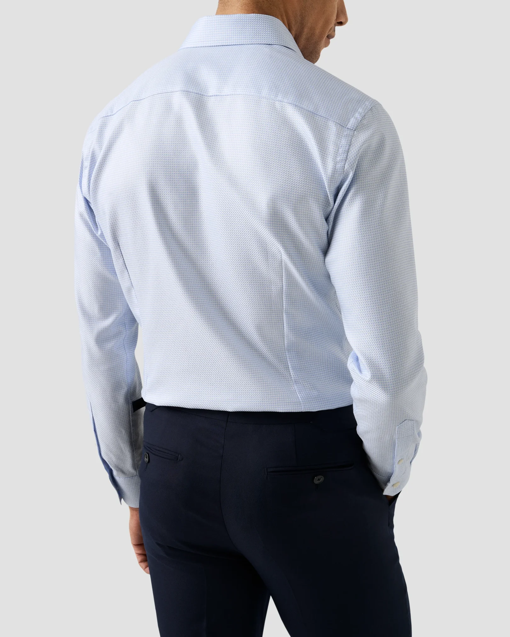 Eton - houndstooth king twill shirt