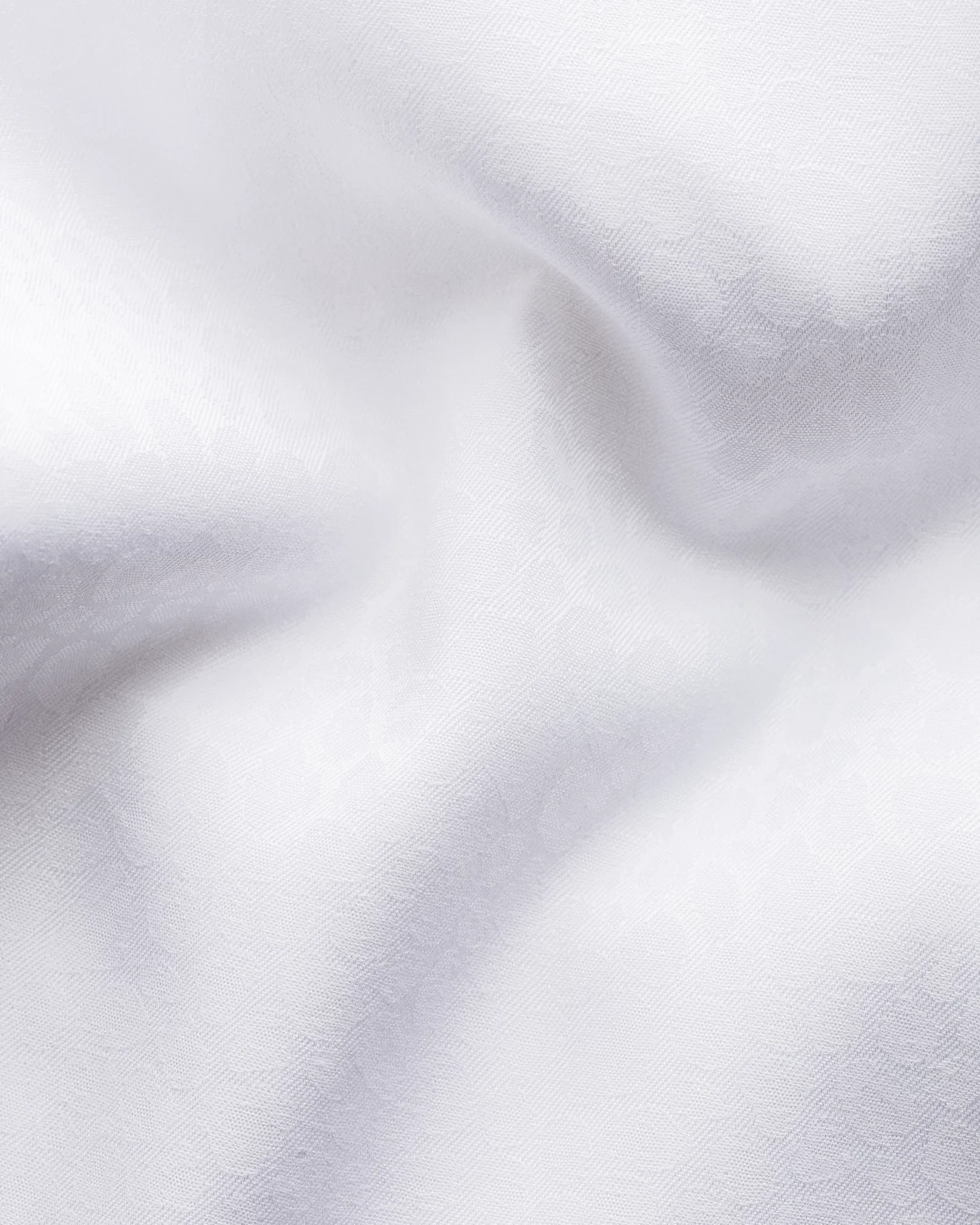 Eton - white leo jacquard shirt moderate cut away