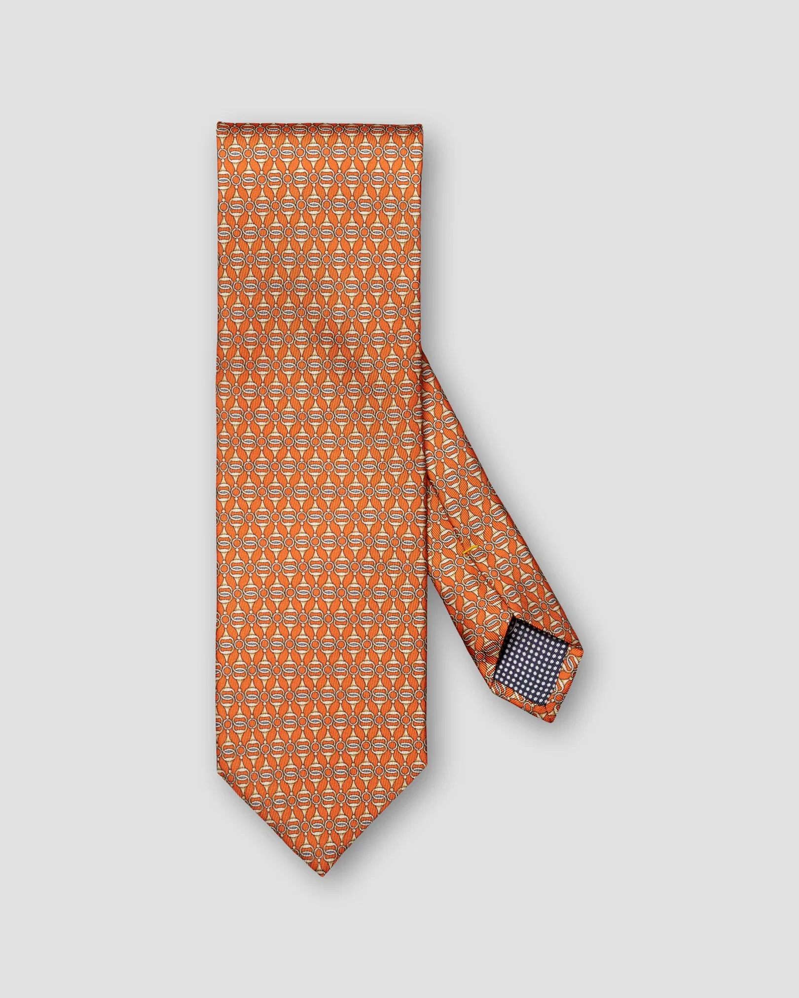 Geometric Print Silk Tie