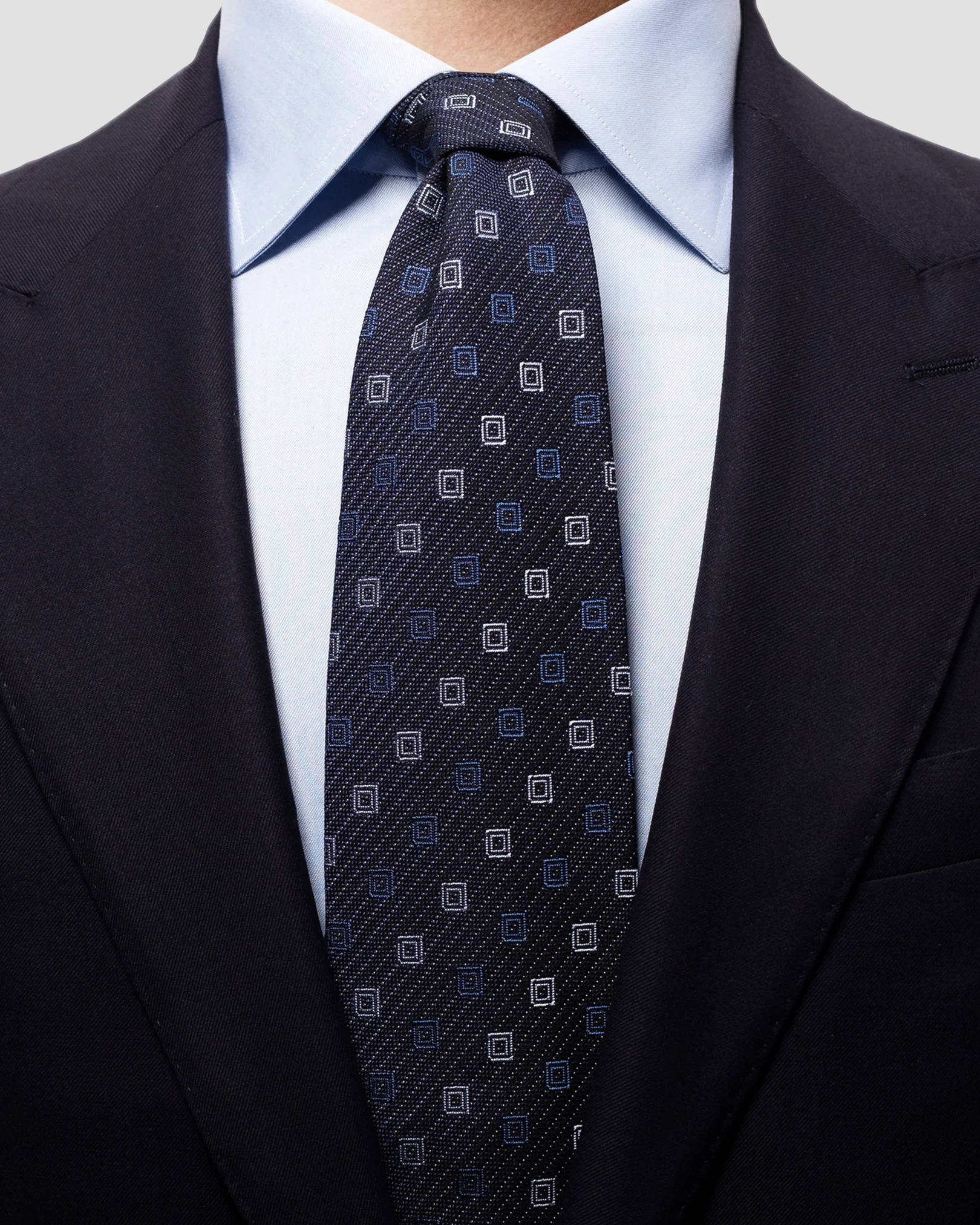 Eton - navy pin striped tie