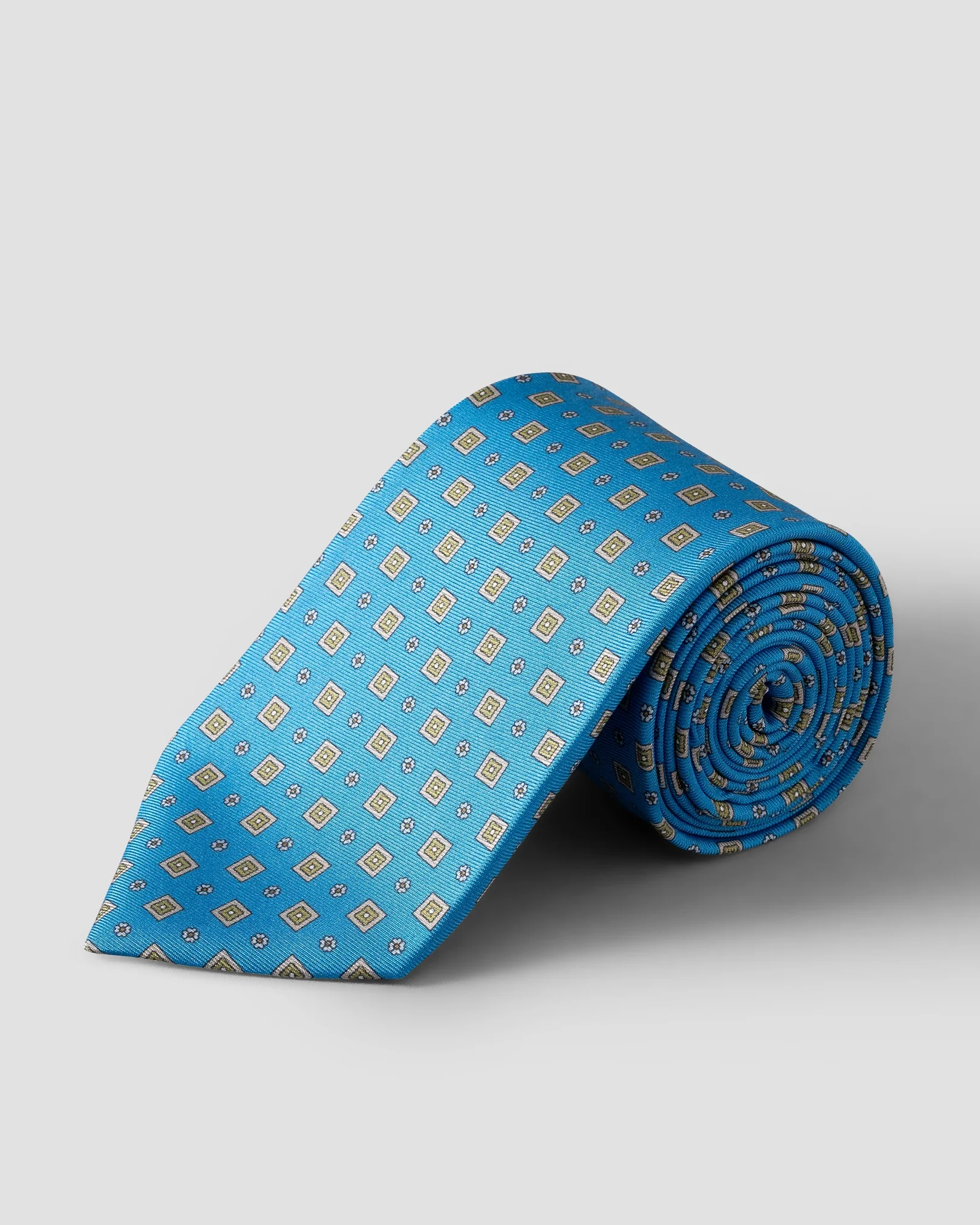 Eton - Medallion Floral Printed Silk Tie