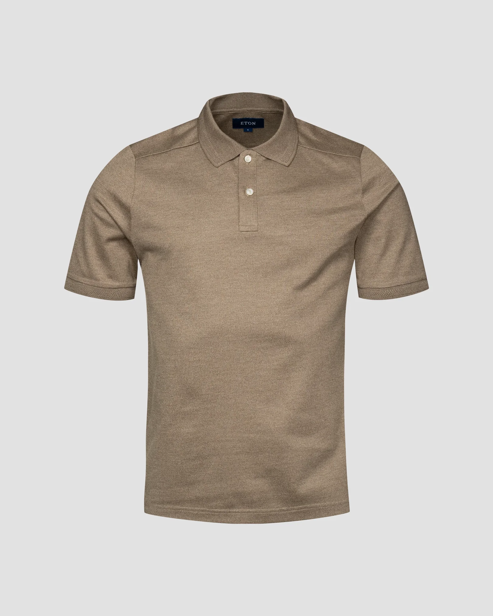 Eton - Light Brown Filo di Scozia Piqué Polo Shirt