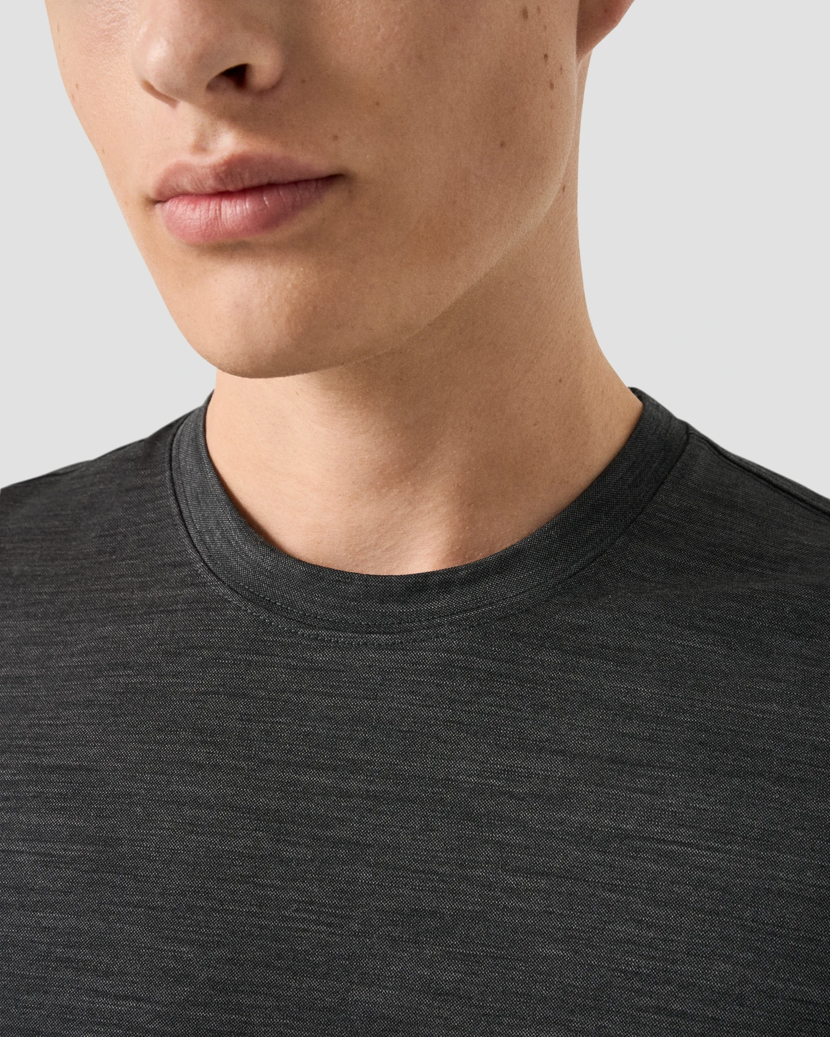Eton - merino wool t shirt dark grey
