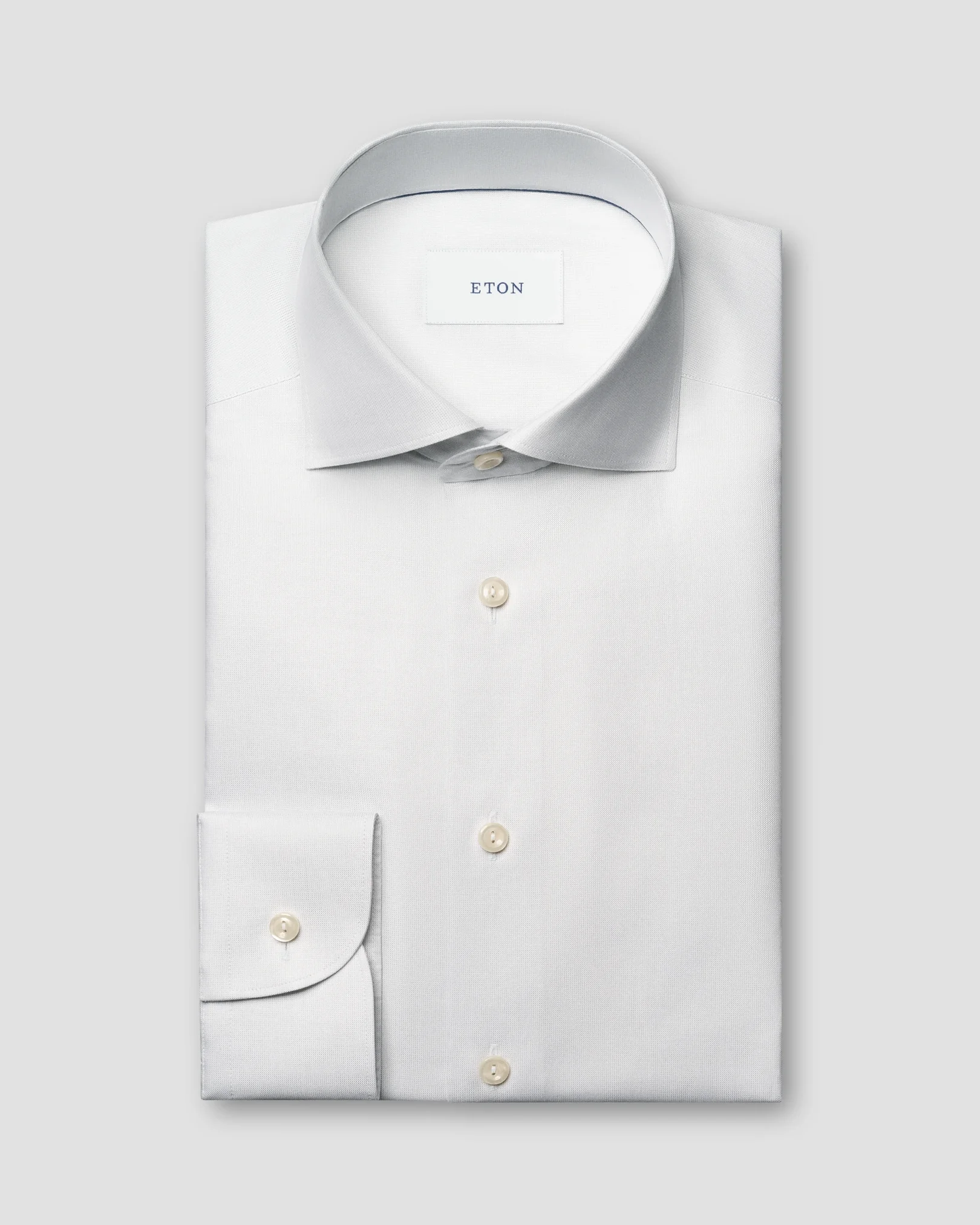 Eton - solid signature oxford shirt wide spread rounded single