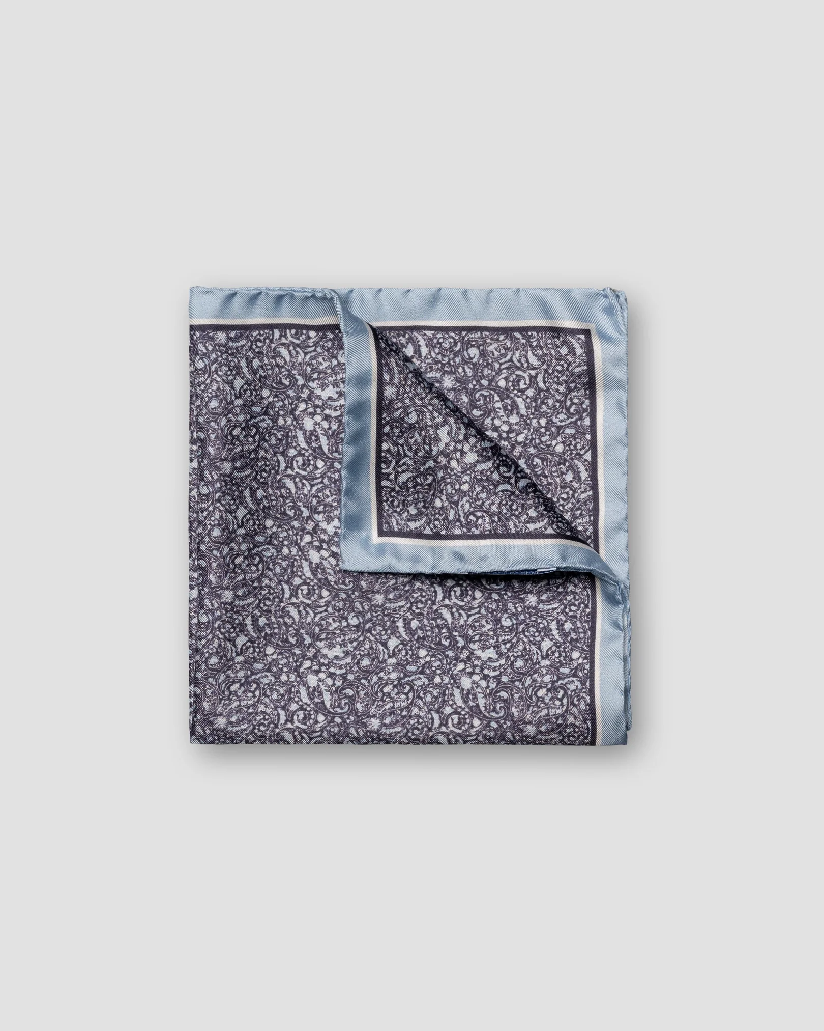 Eton - Paisley Print Silk Pocket Square