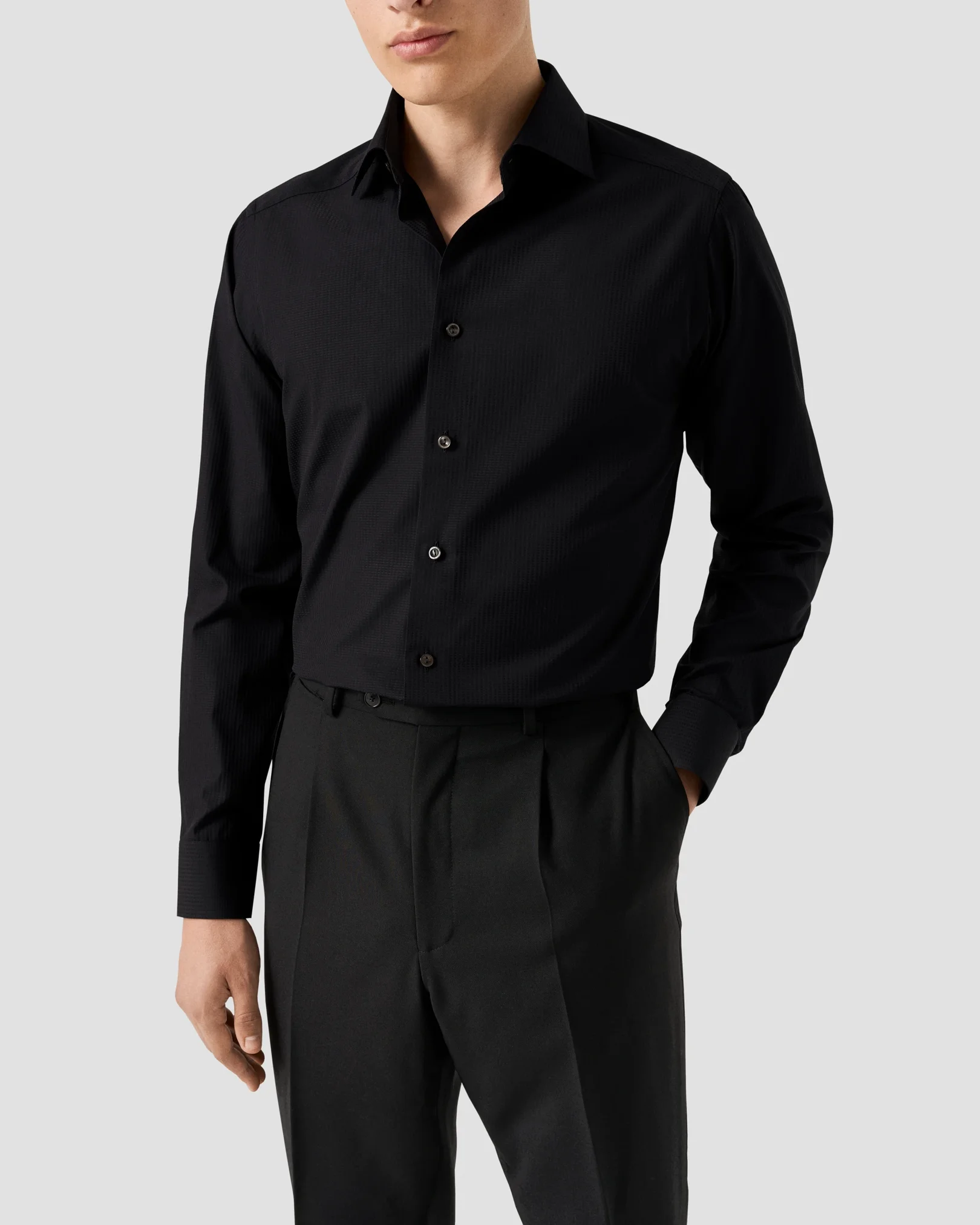 Eton - semi solid supima shirt 256
