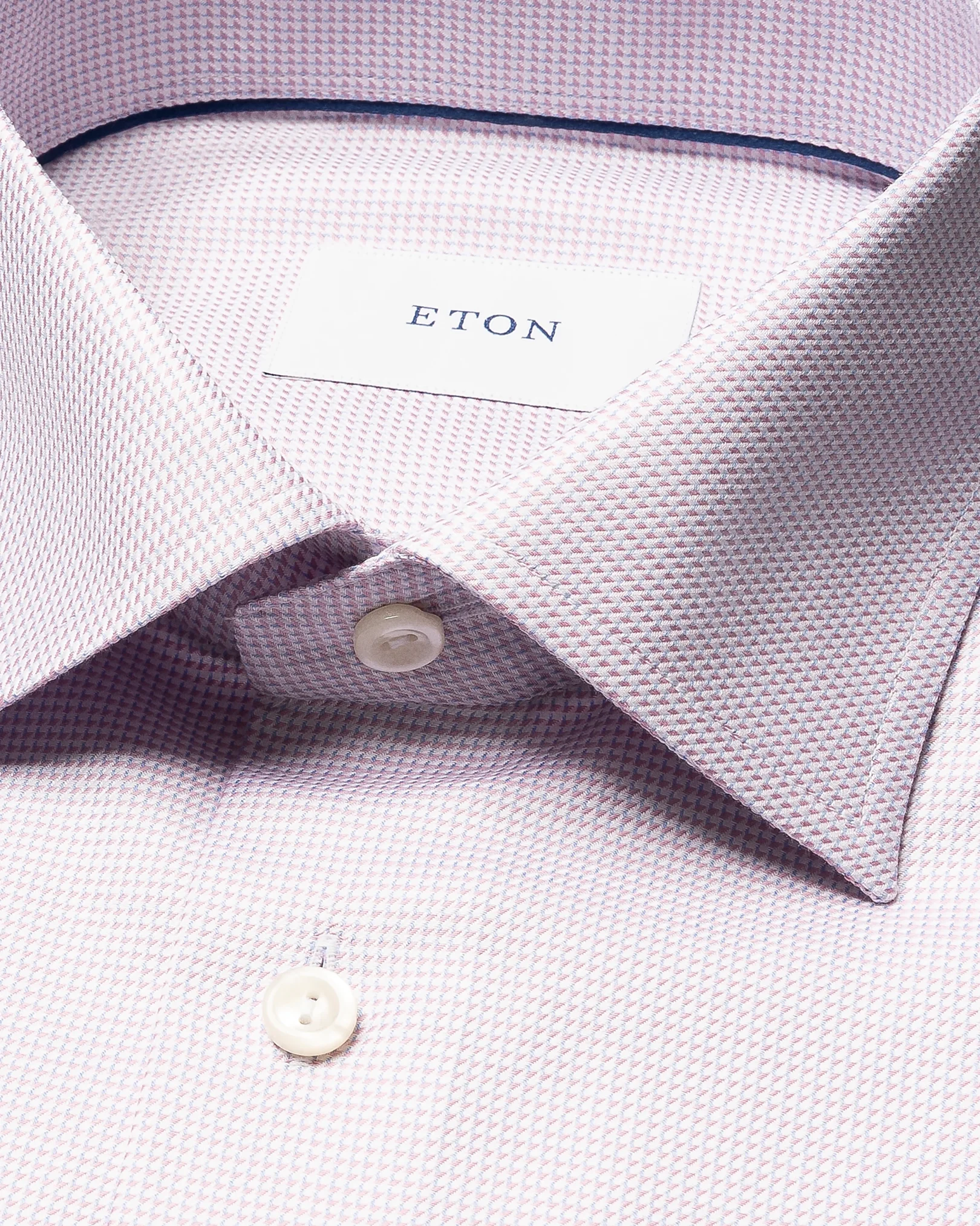 Eton - pink semi solid twill shirt