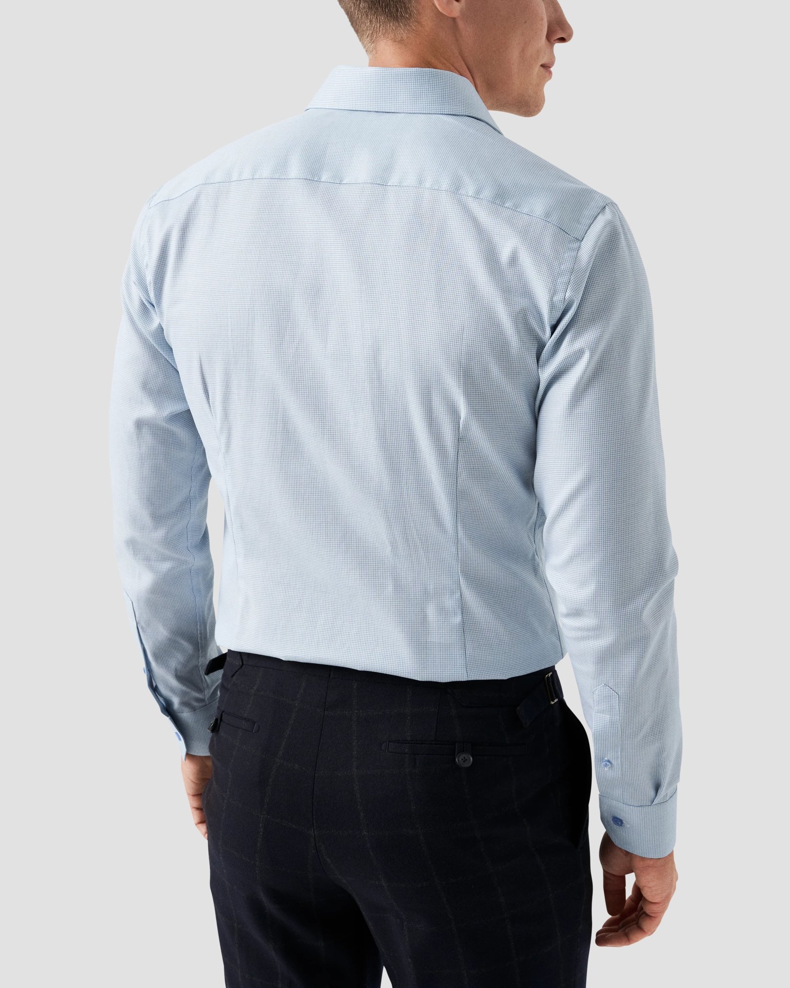 Eton - mid green dobby weave