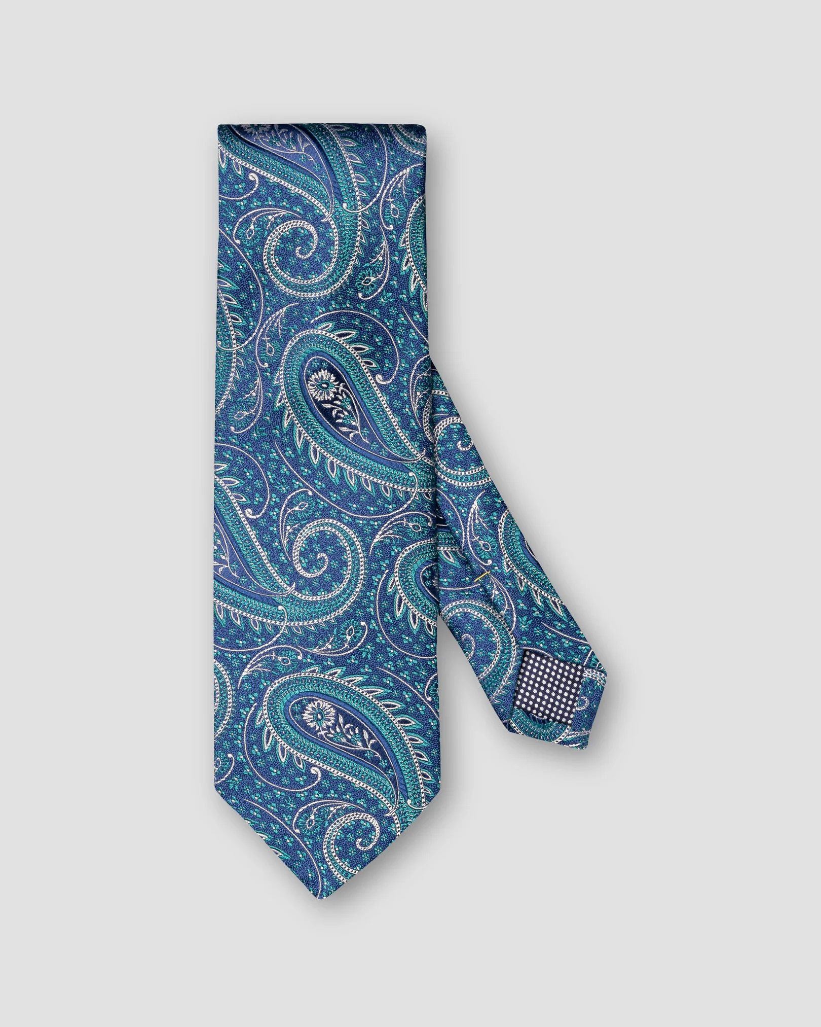 Eton - silk blue paisley tie