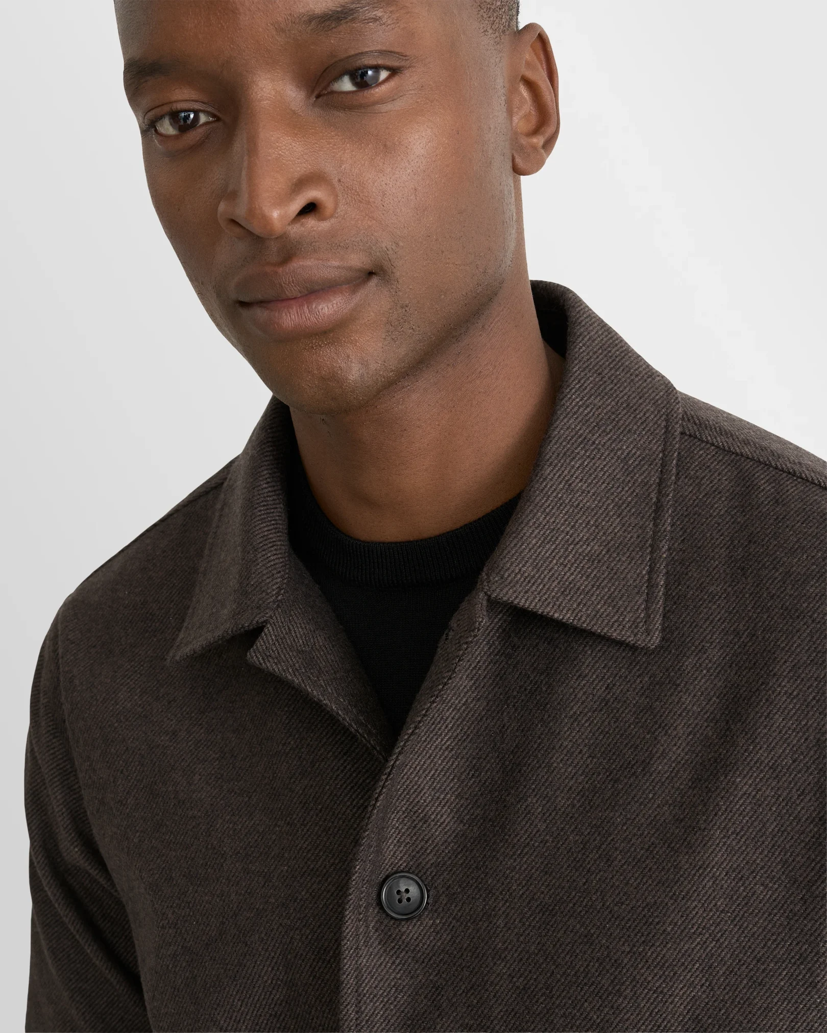 Eton - dark brown wool cashmere two pocket jacket
