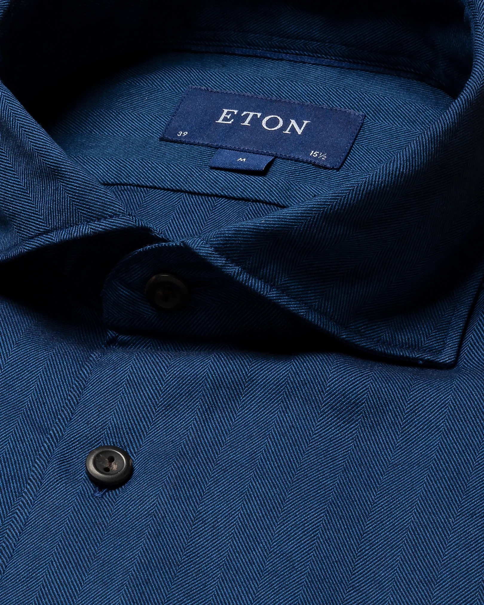 Eton - dark blue light weight flannel shirt