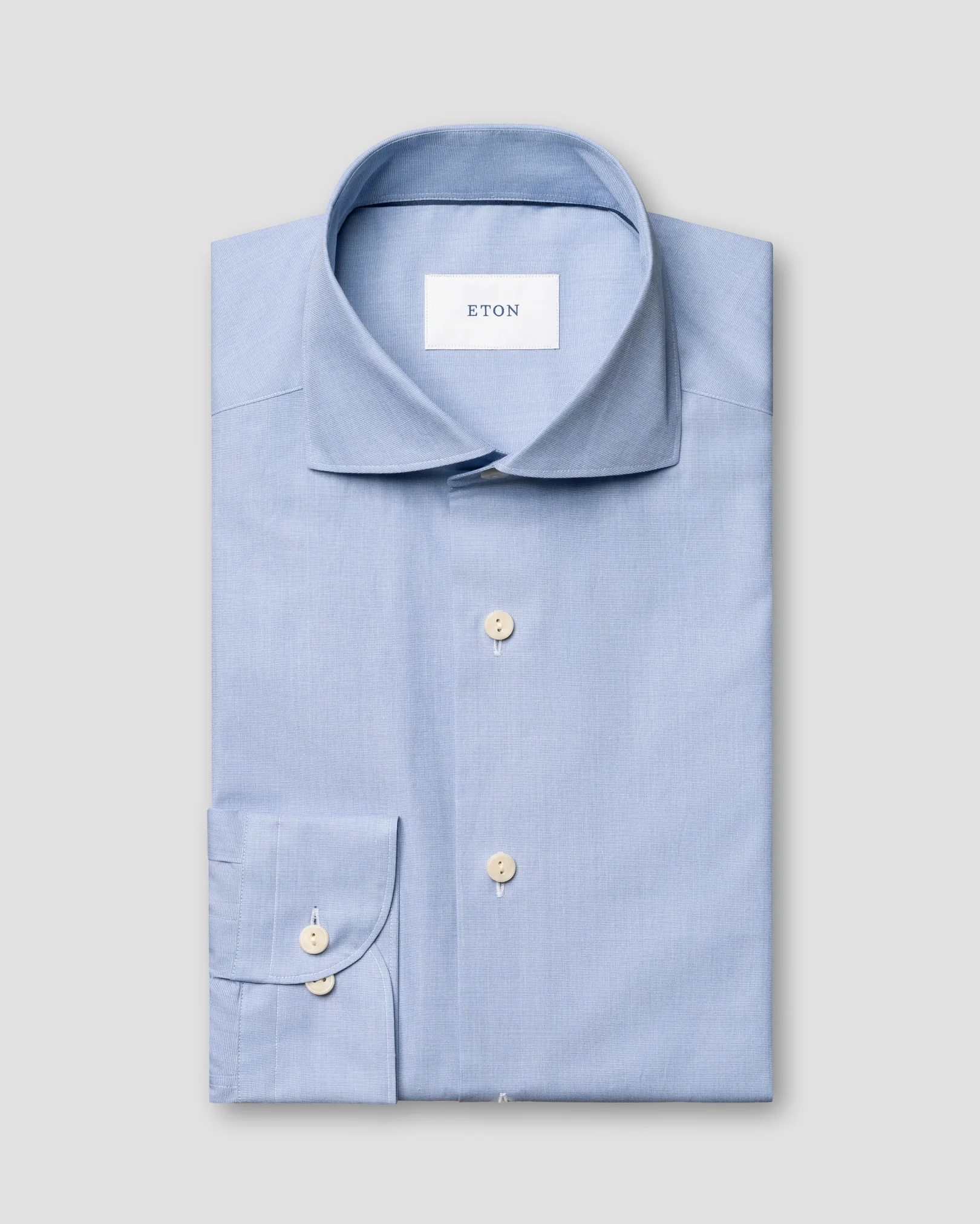 Eton - mid blue end on end breeze poplin shirt 261