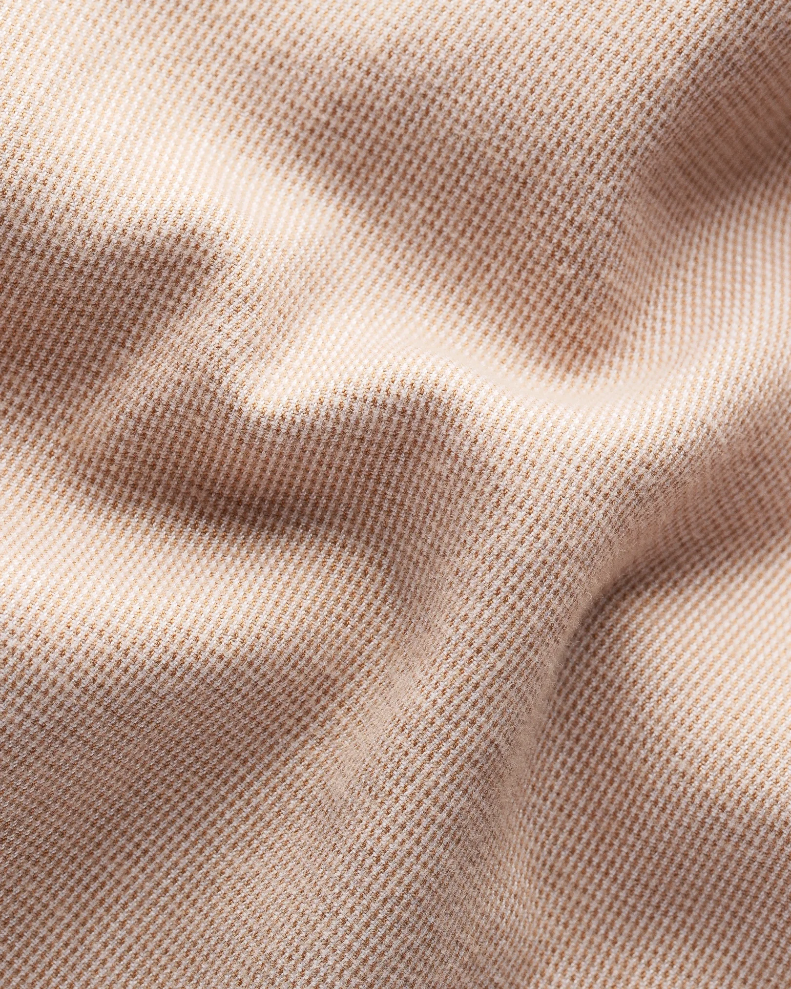 Eton - light brown cotton tencel tm flannel shirt