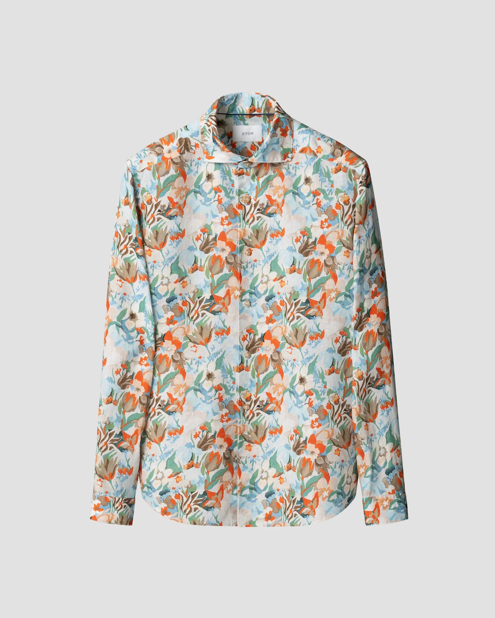 Eton - floral linen print shirt