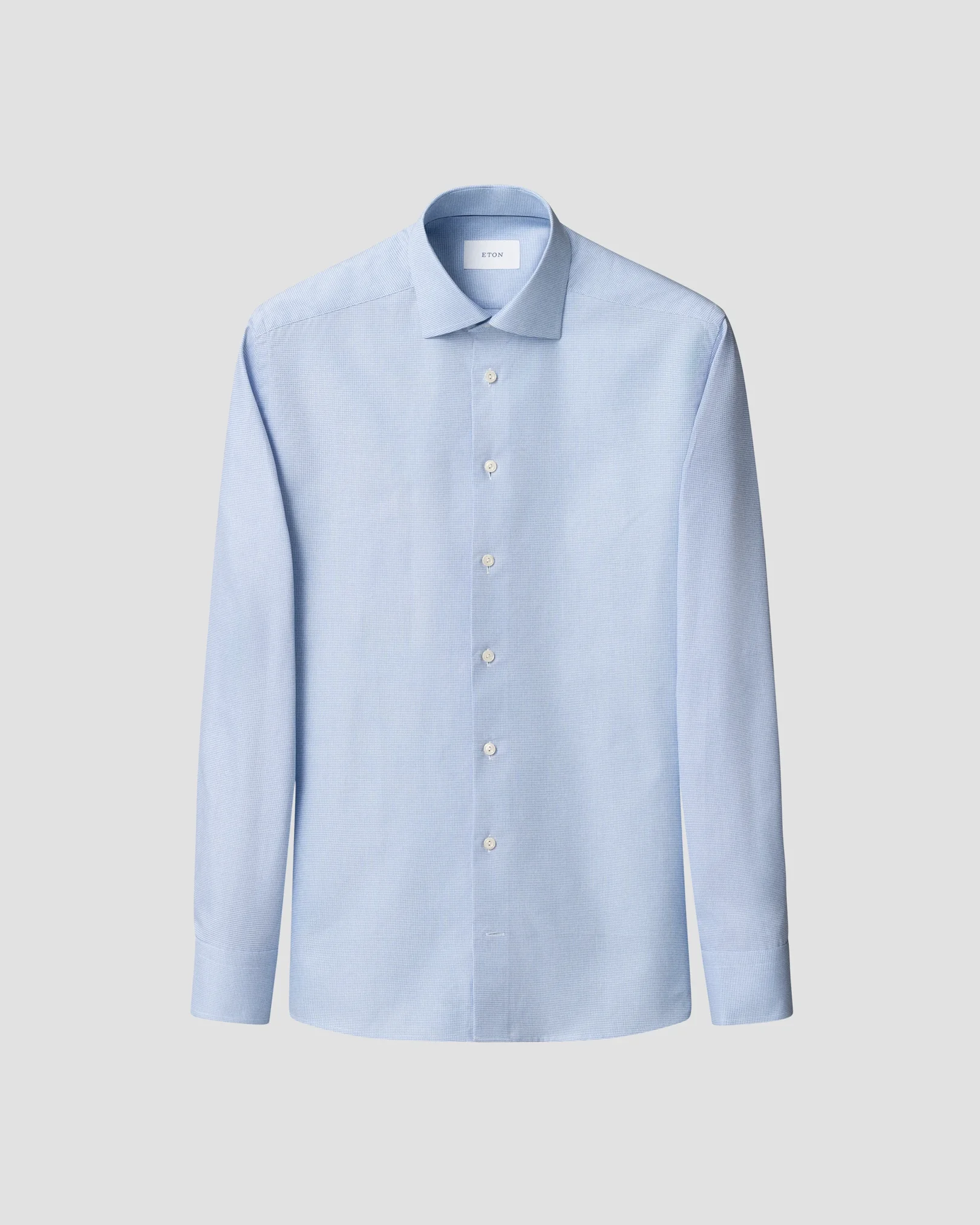 Eton - light blue semi solid dobby shirt 263
