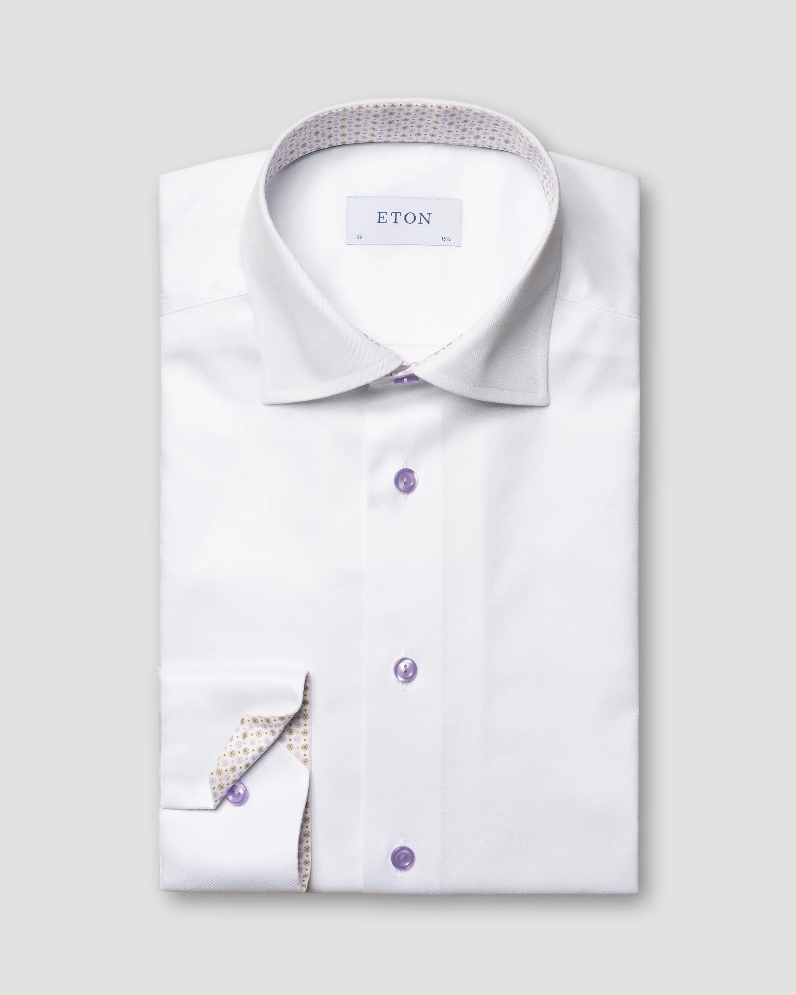 Eton - white signature twill cut special details