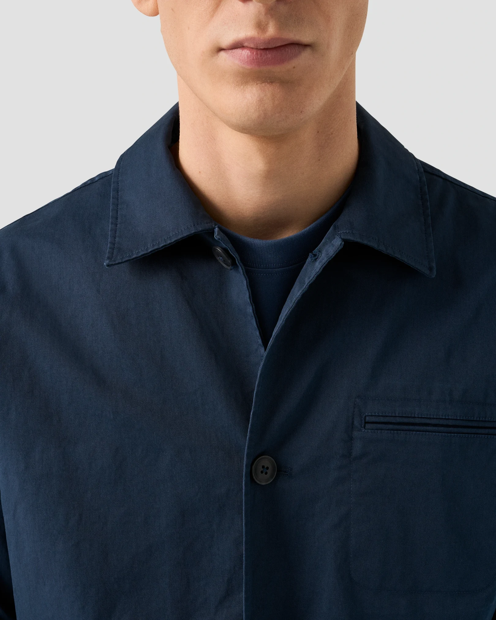 Eton - light cotton chore jacket navy blue light 261