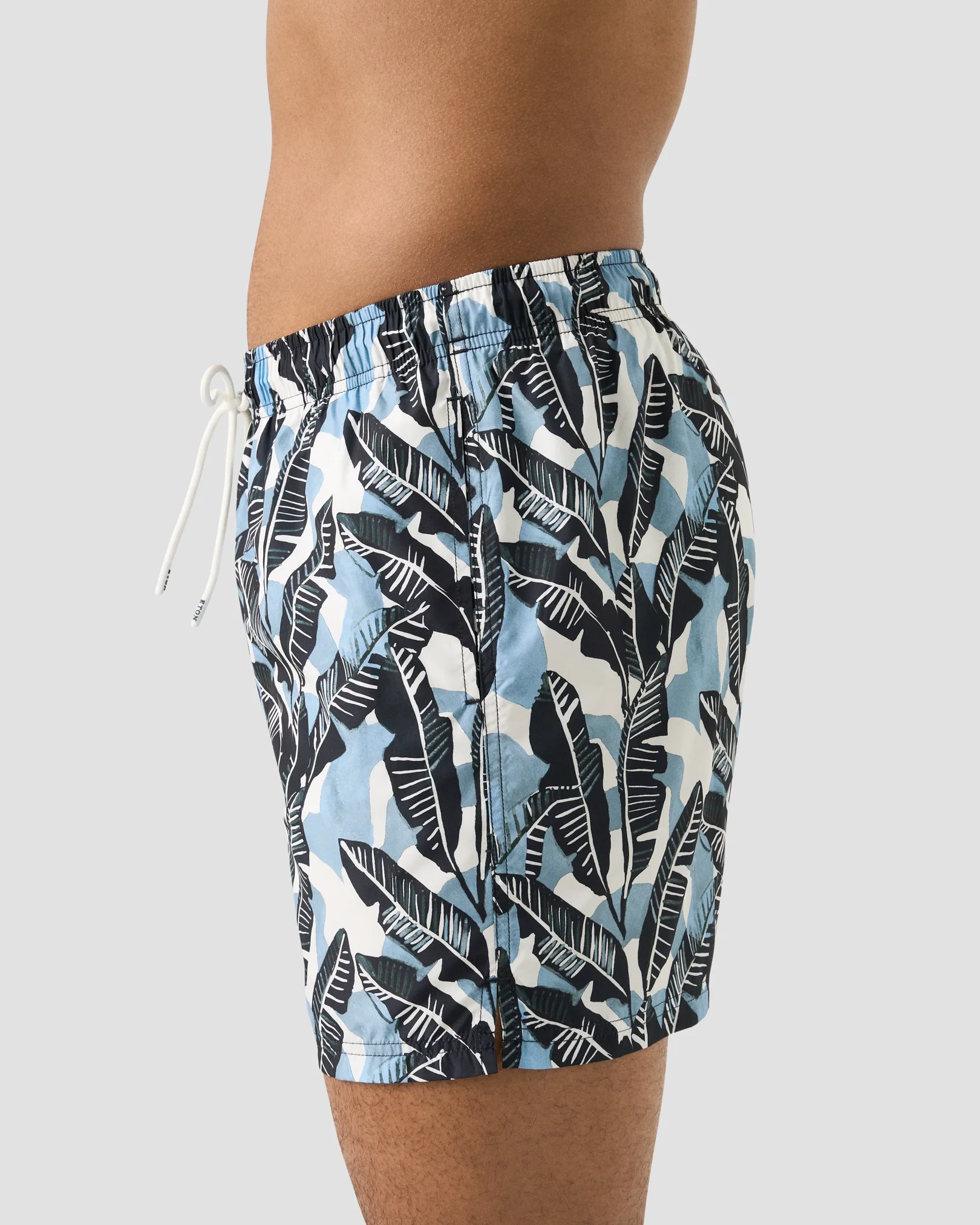 Eton - tropical leaf swim shorts