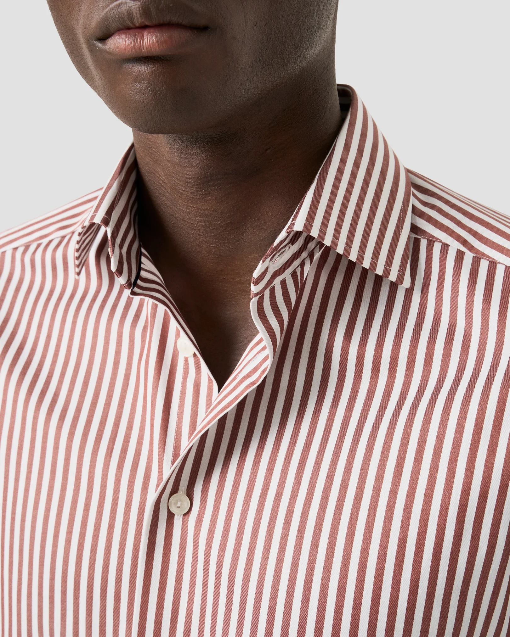 Eton - red bengal striped signature twill shirt