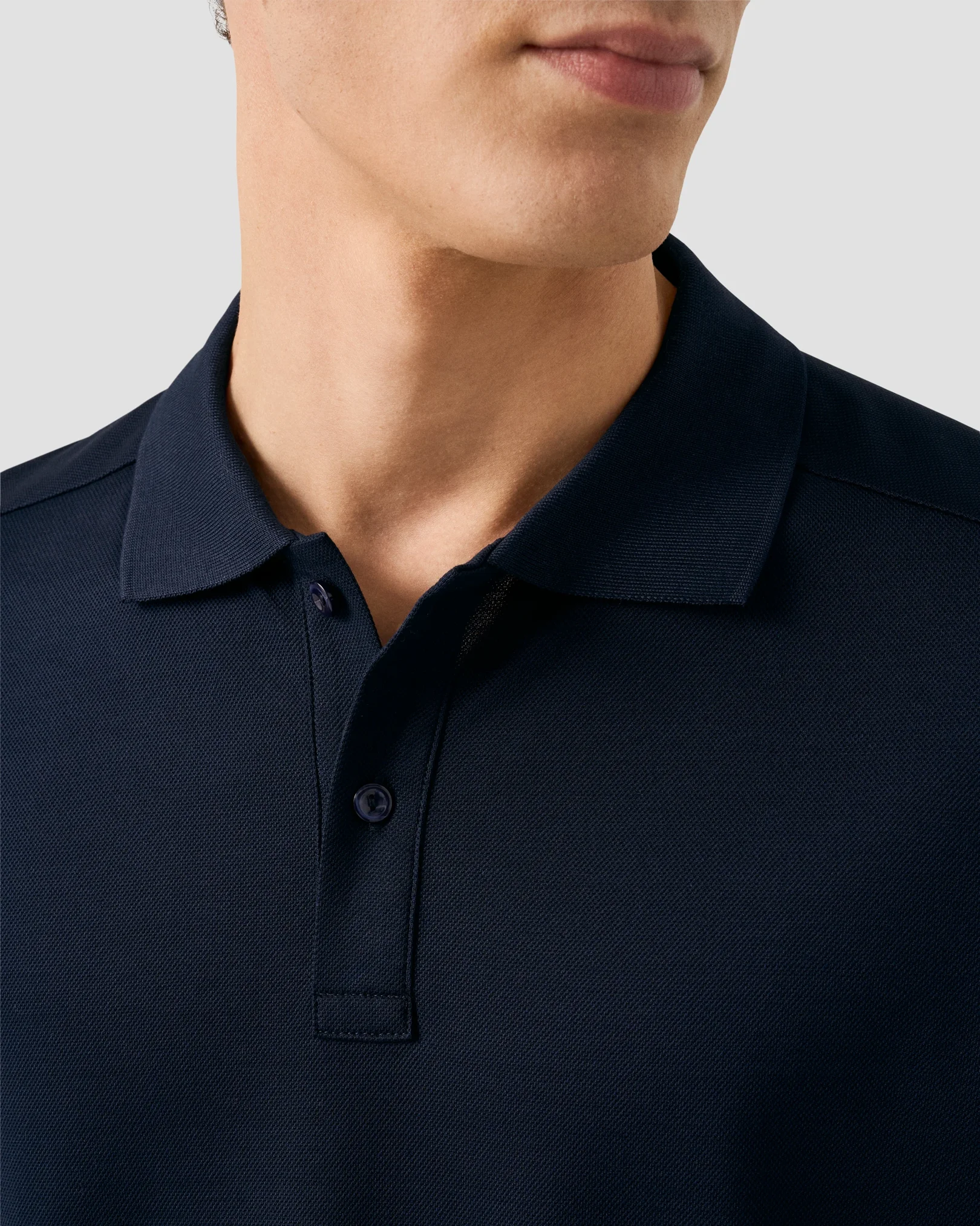 Eton - navy blue filo di scozia solid pique