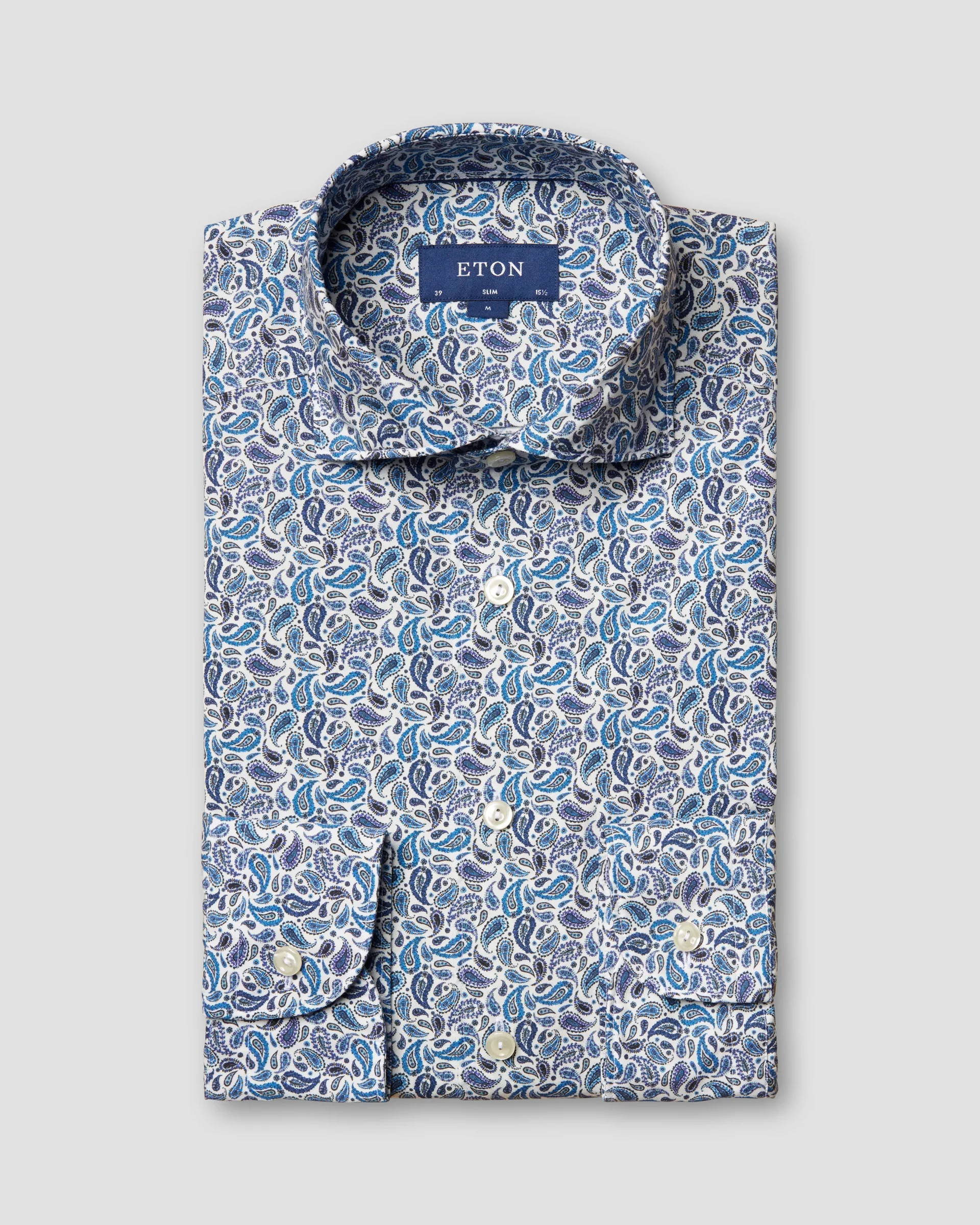 Eton Paisley Print Shirt - Soft | Slim fit | Size  39