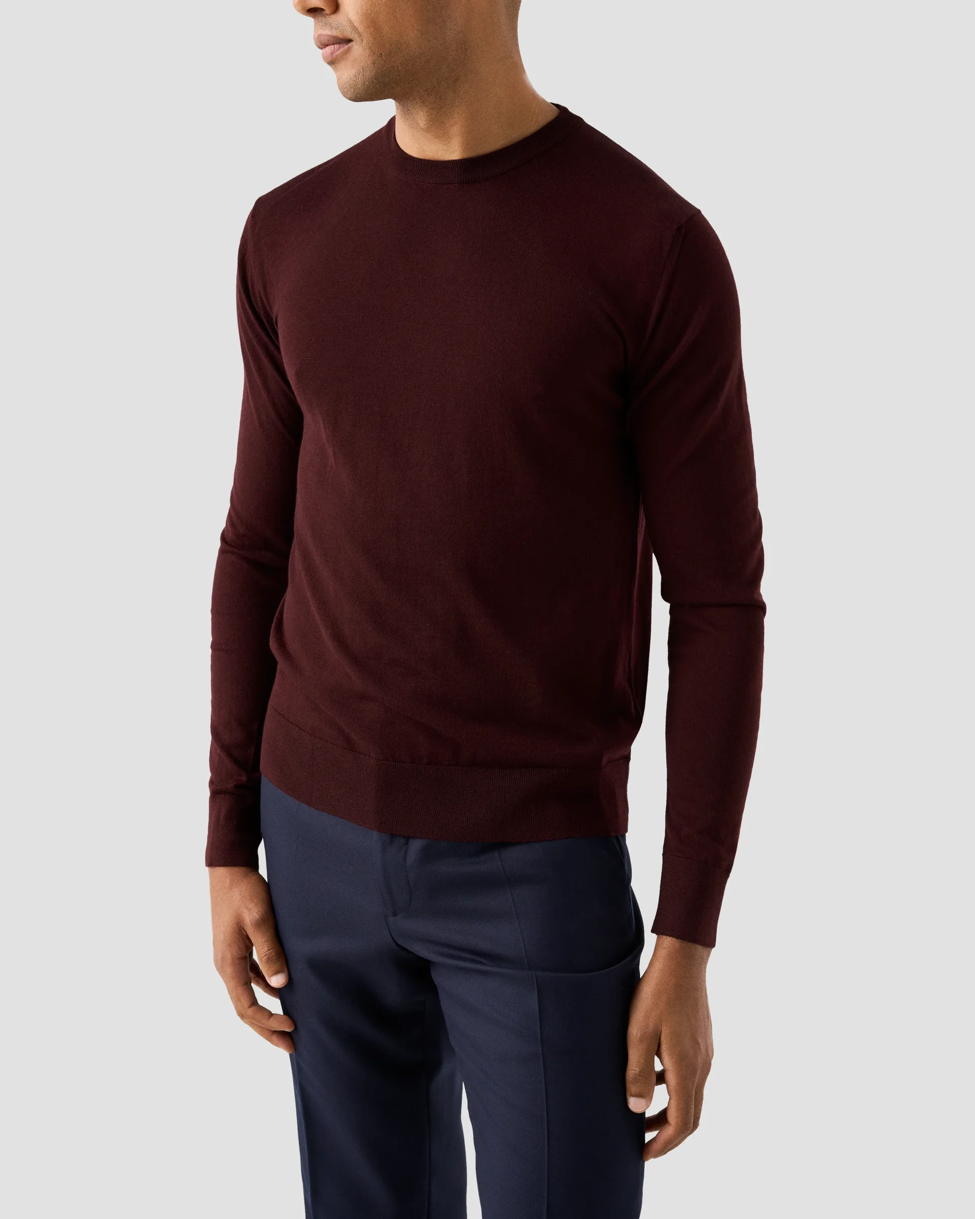 Eton Fine Knit Merino Crew Neck | Regular Fit | Size  M