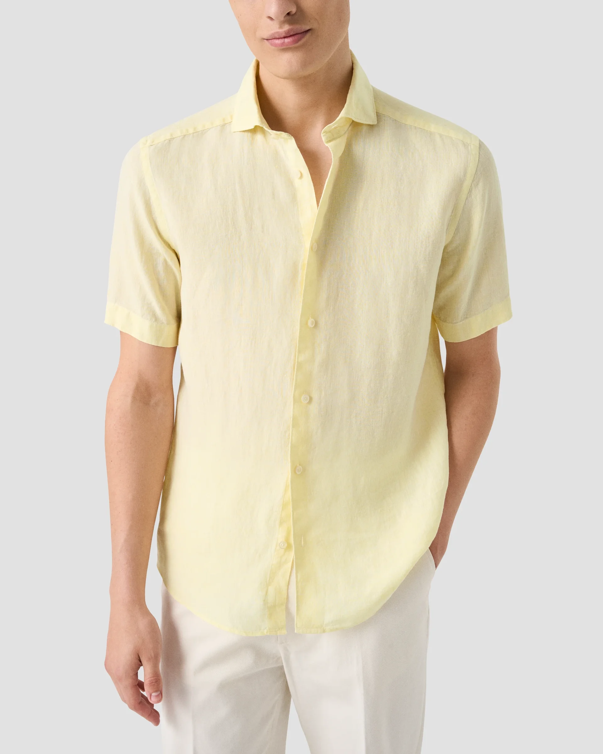 Eton Chemise En Lin À Manches Courtes | Regular Fit | Size M