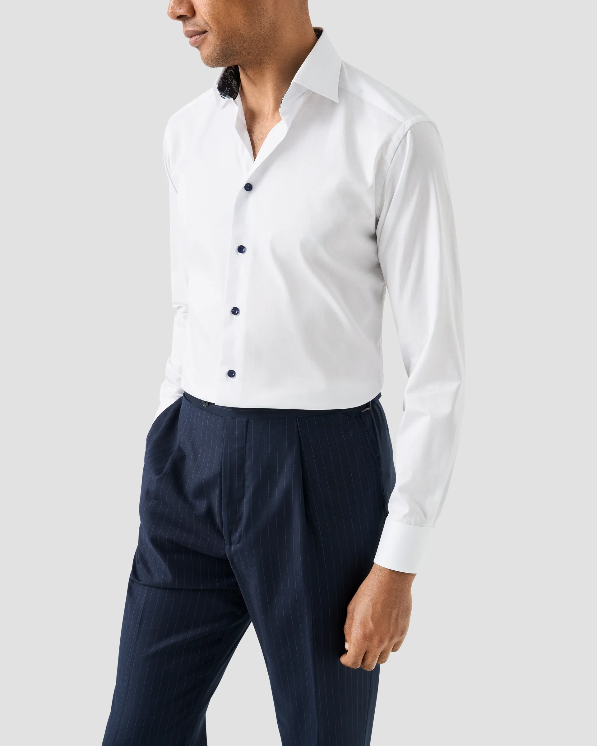 Eton Floral Effect Signature Twill Shirt | Slim fit | Size  44
